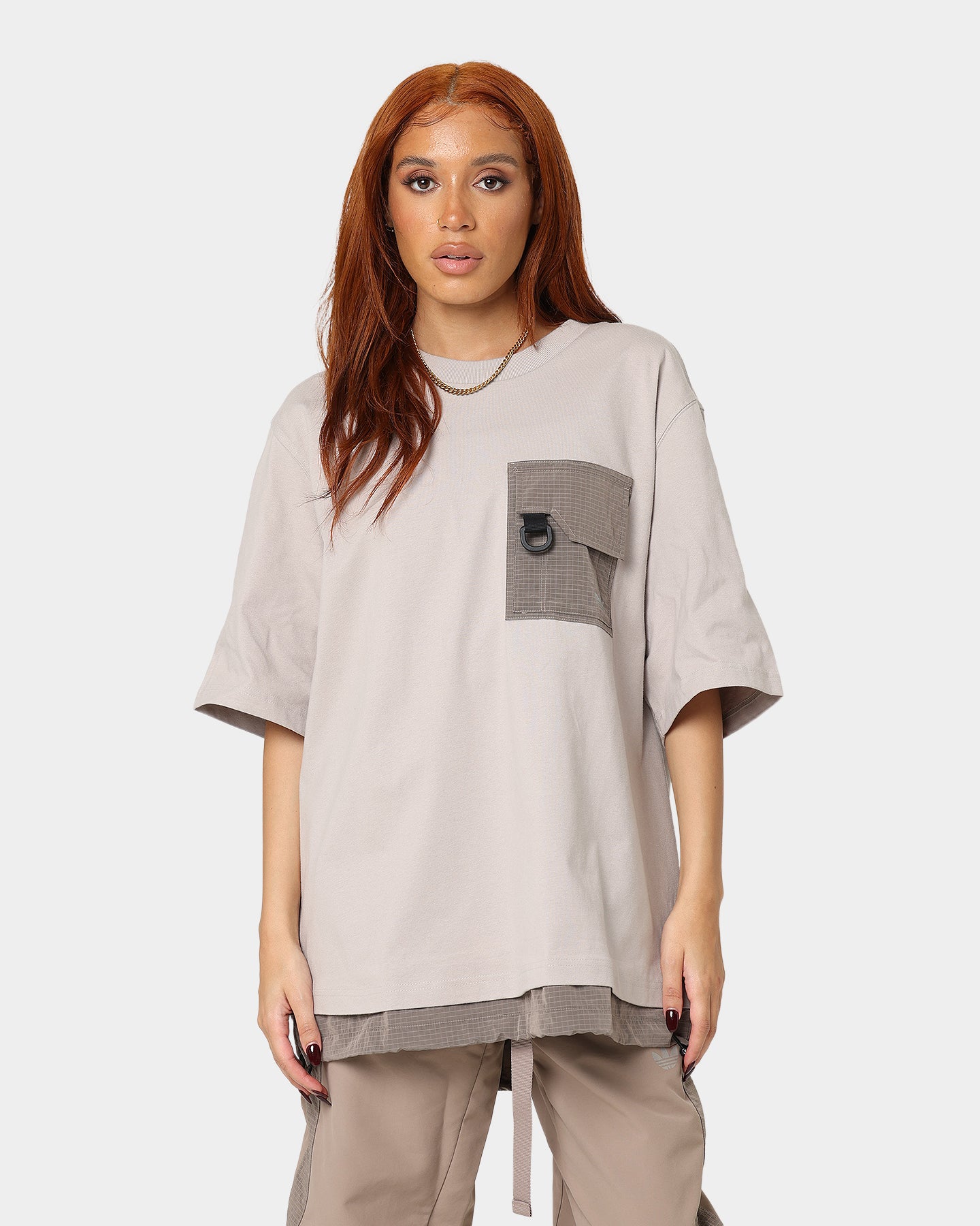 Adidas Originals Men's T-Shirt - Light Brown Casual Tee for Everyday Wear & Street Style