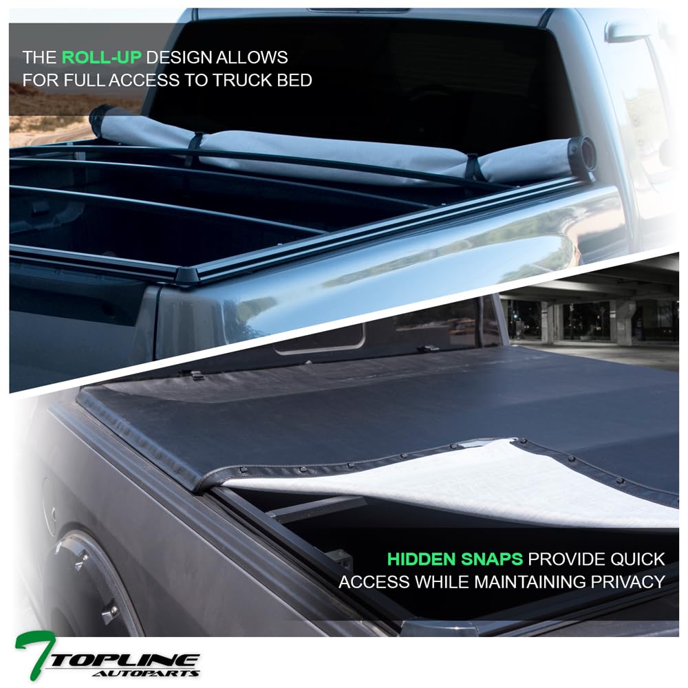 2014-2021 Toyota Tundra 5.5ft Short Bed Tonneau Cover | Snap-On Vinyl Truck Bed Cover | Weatherproof Protection for Cargo | Perfect for Camping, Road Trips & Hauling Gear