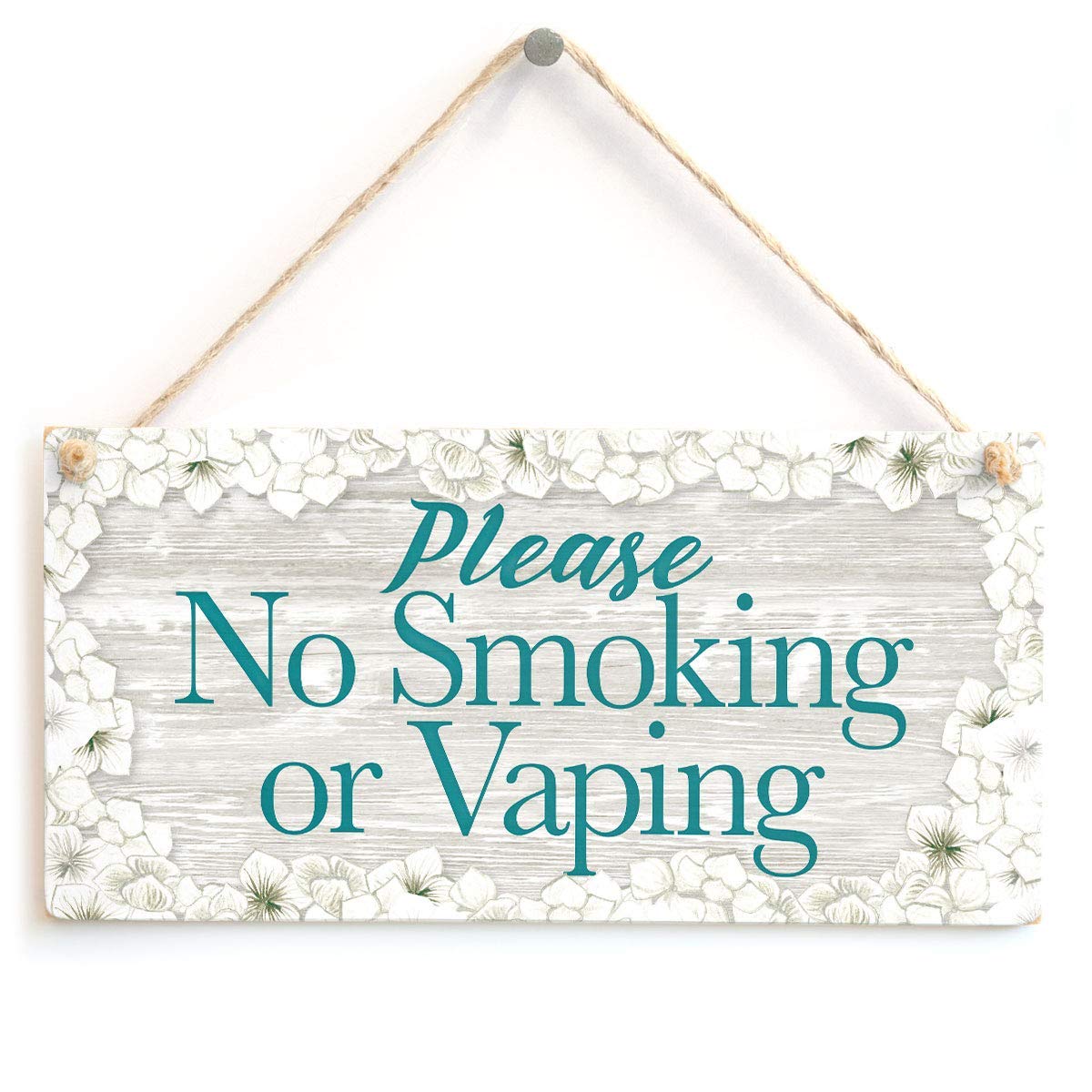 No Smoking No Vaping Sign - Funny Wooden Wall Plaque for Home & Office Decor - Perfect for Living Room, Bar, Restaurant, and Workplace
