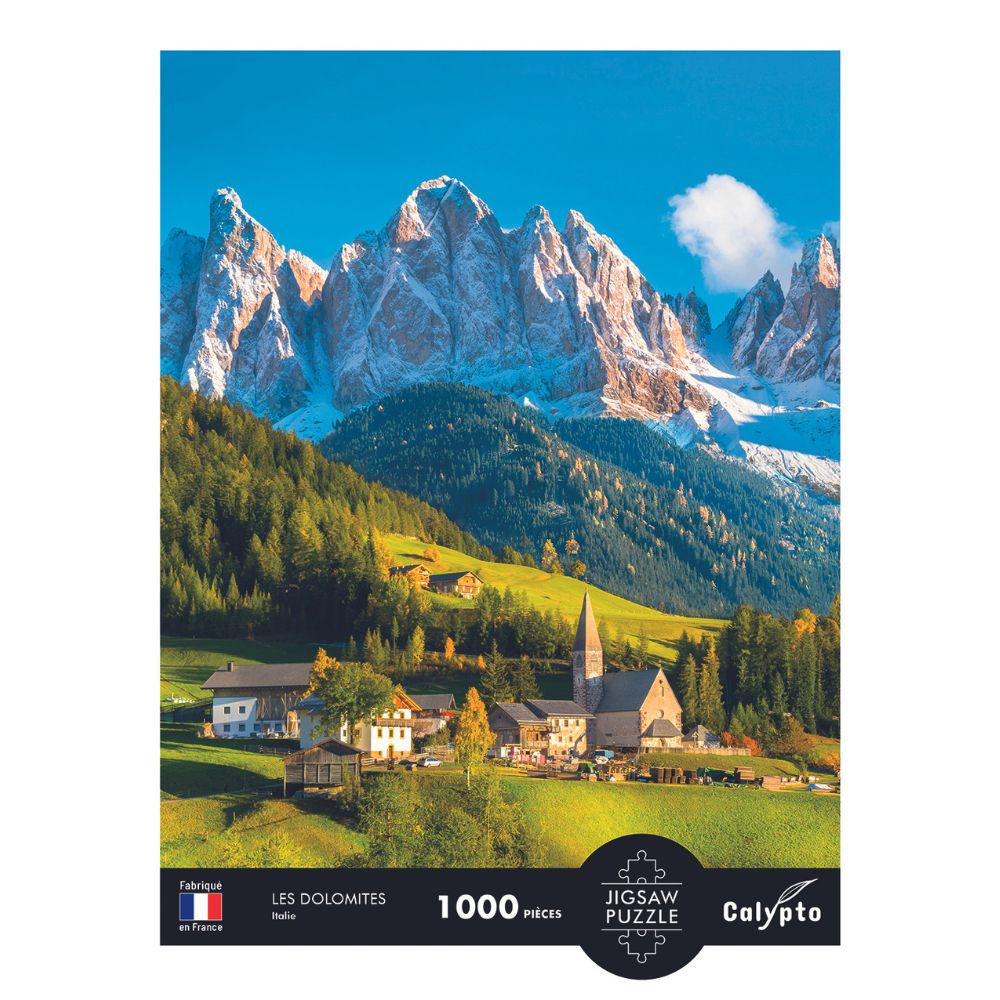 1000-Piece Calypto Jigsaw Puzzle - Stunning Dolomite Mountains Landscape of Italy | Perfect for Family Game Night, Stress Relief & Home Decor