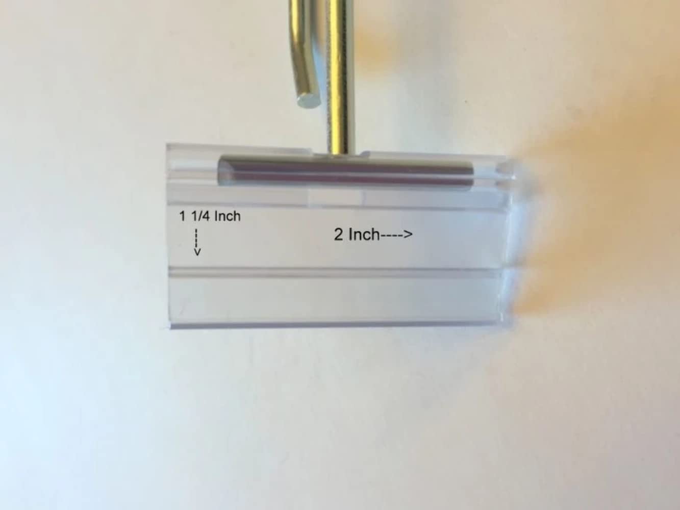 Trion 200-Pack 4 Inch Flip Scan Metal Peg Hooks with Label Holder - Fits 1/8