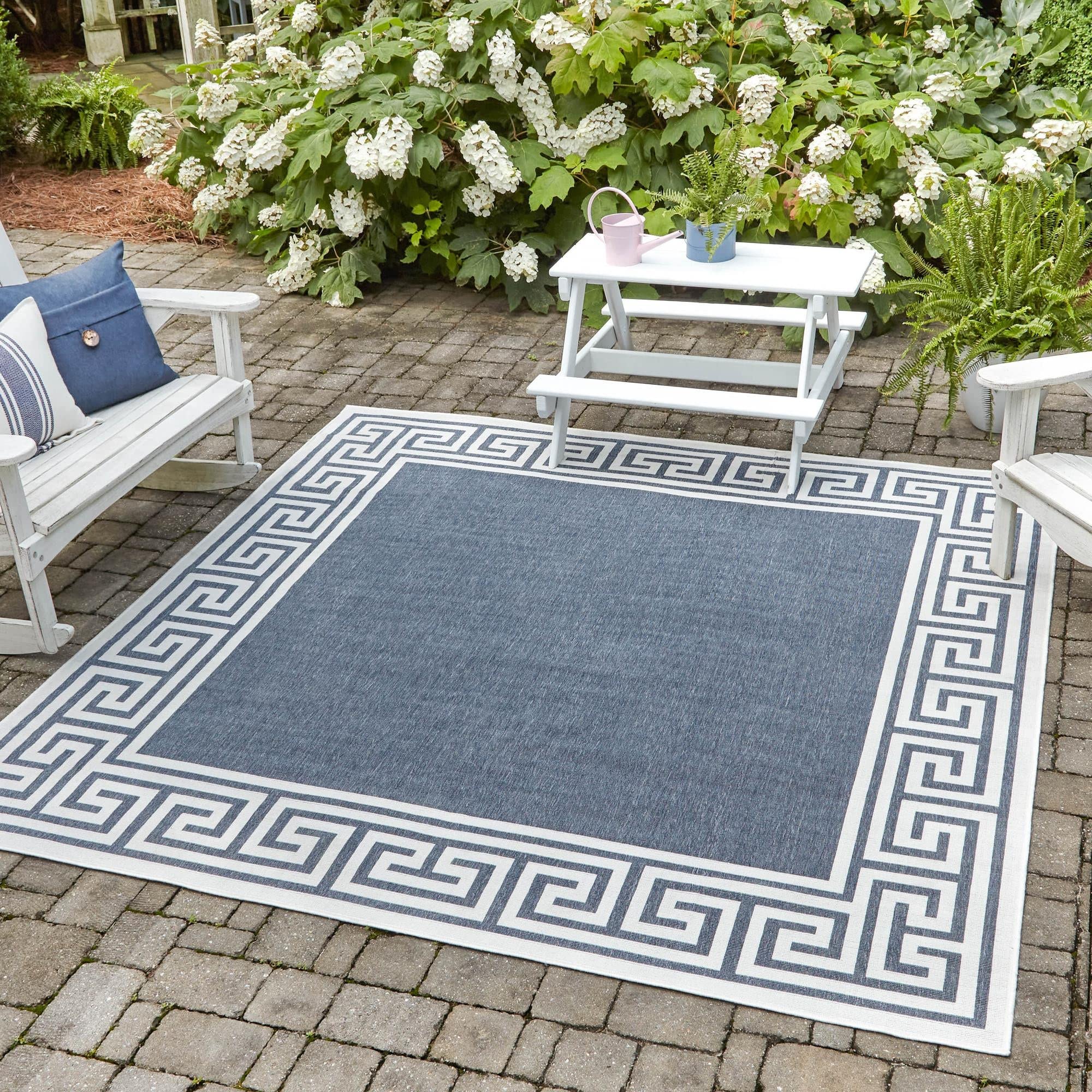 Unique Loom Outdoor Coastal Collection Area Rug - Caye (7' 10