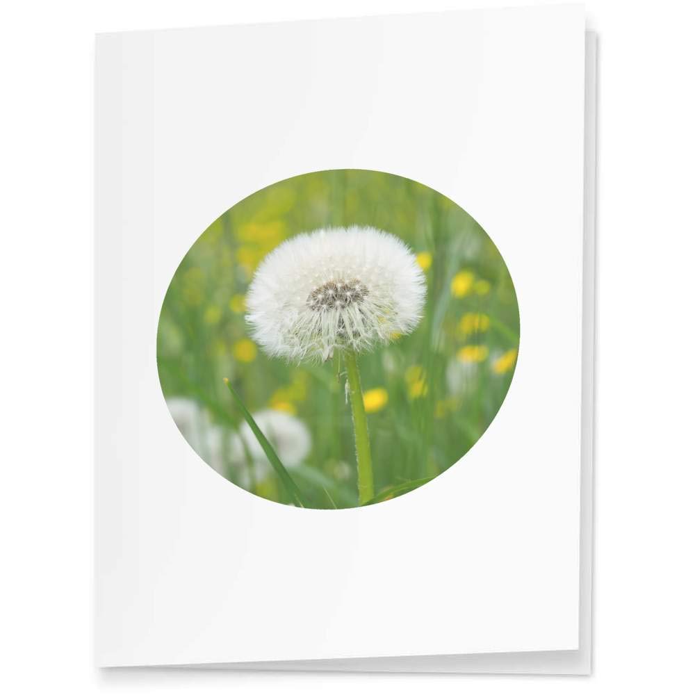 Azeeda 4-Pack Dandelion Clock Gift Tags - Elegant Floral Labels for Wedding Favors, Birthday Presents & Party Decorations (GI00006390)