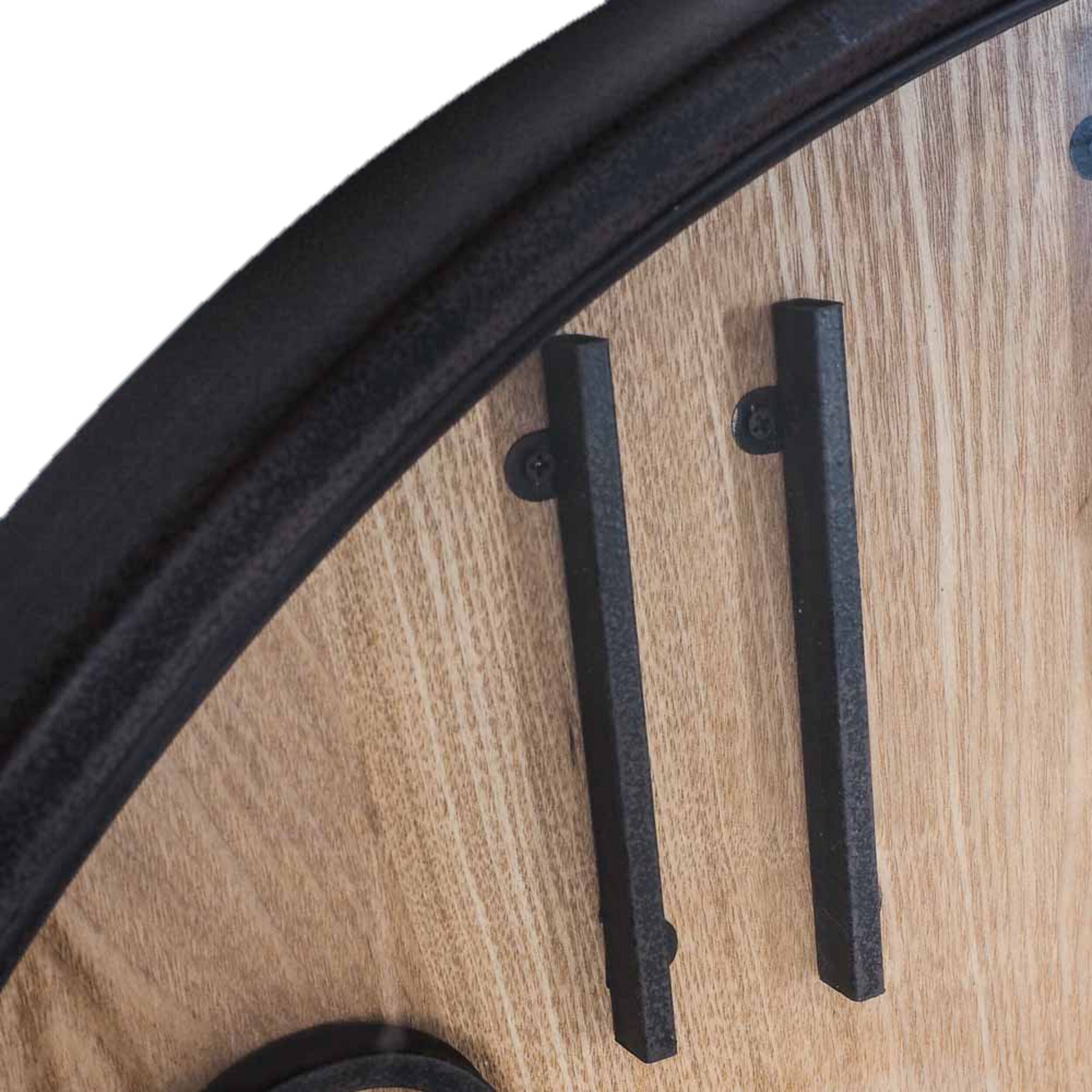 BeyondTime Large Grain Number Wall Clock - 26.4 Inches, Modern Farmhouse Decor for Living Room, Kitchen, Bedroom & Office