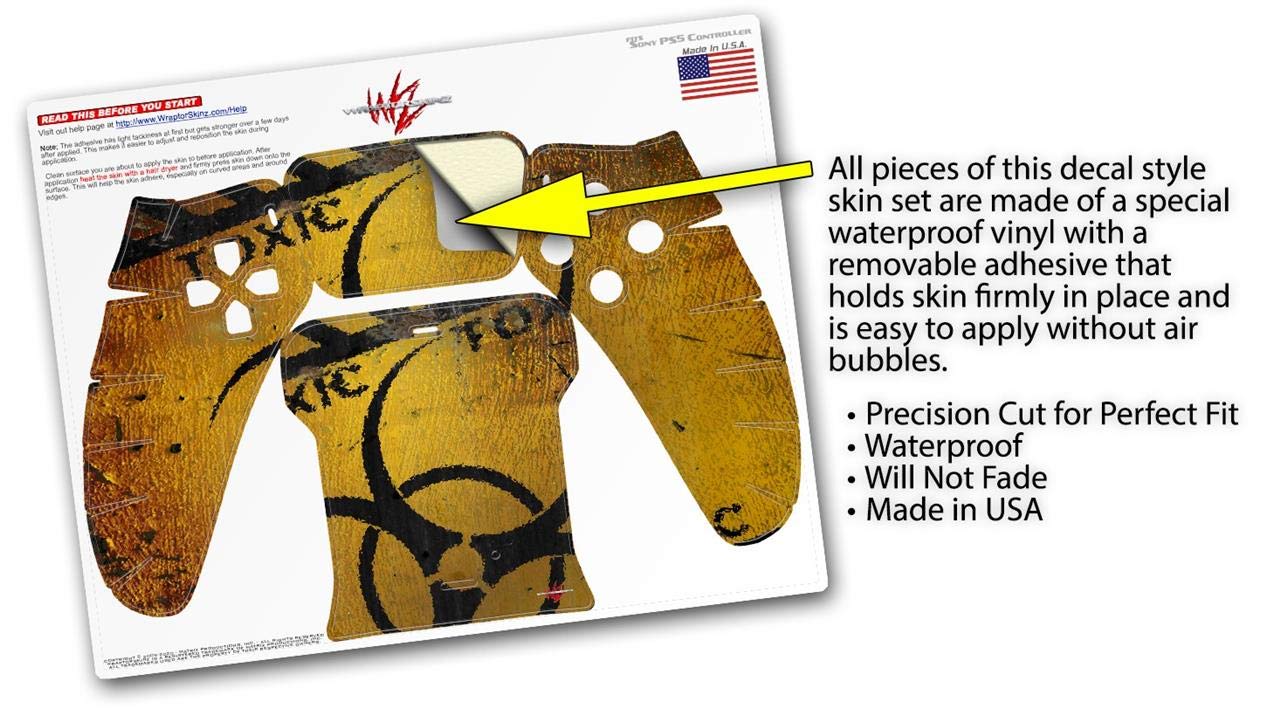PS5 DualSense Controller Skin Wrap - Toxic Decay Design for Gaming Protection