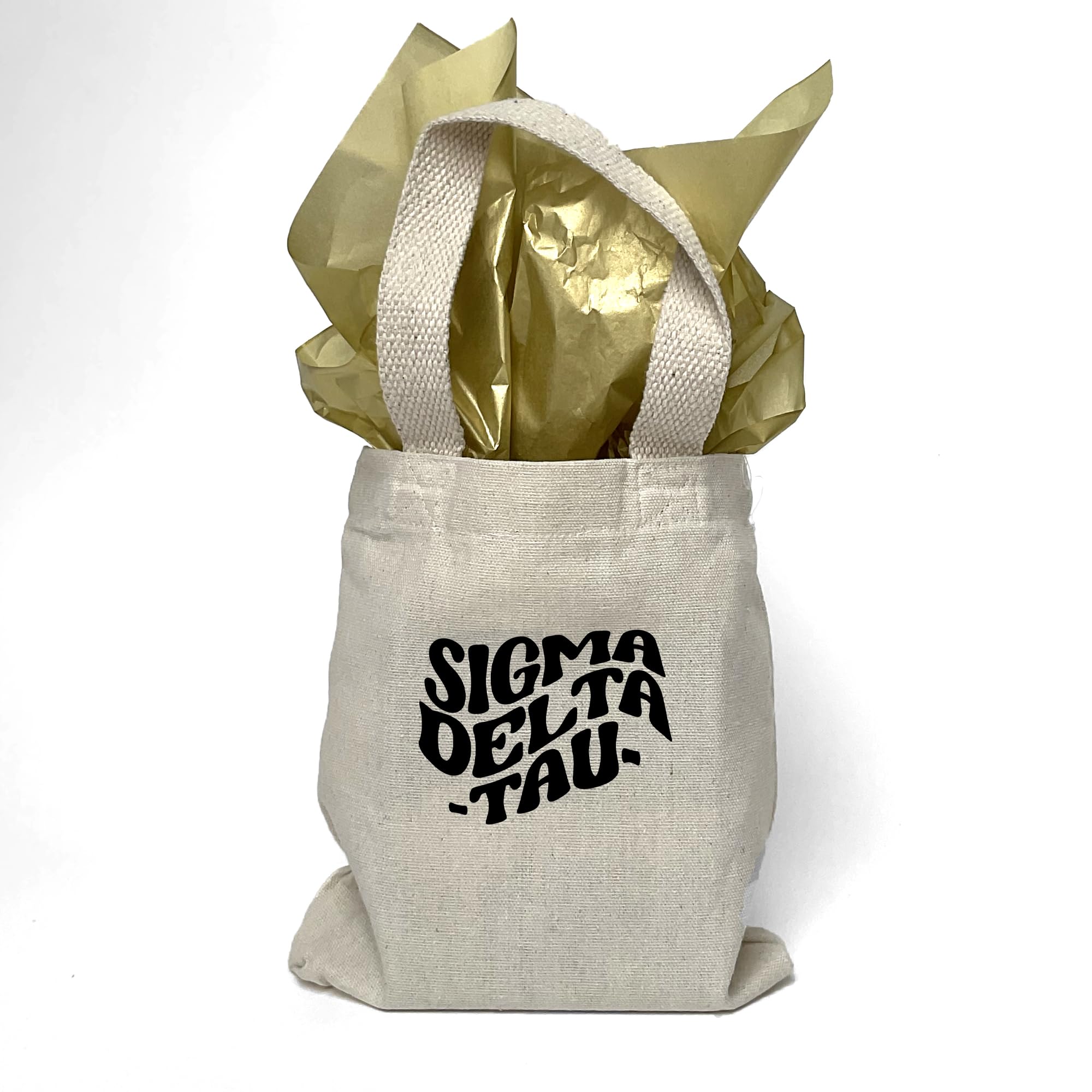 Stylish Mod Design Mini Tote Bag - Perfect Sorority Gift & Goodie Bag - Small Trendy Shoulder Purse for College Sisters - Ideal for Campus Events, Rush Week & Sisterhood Celebrations