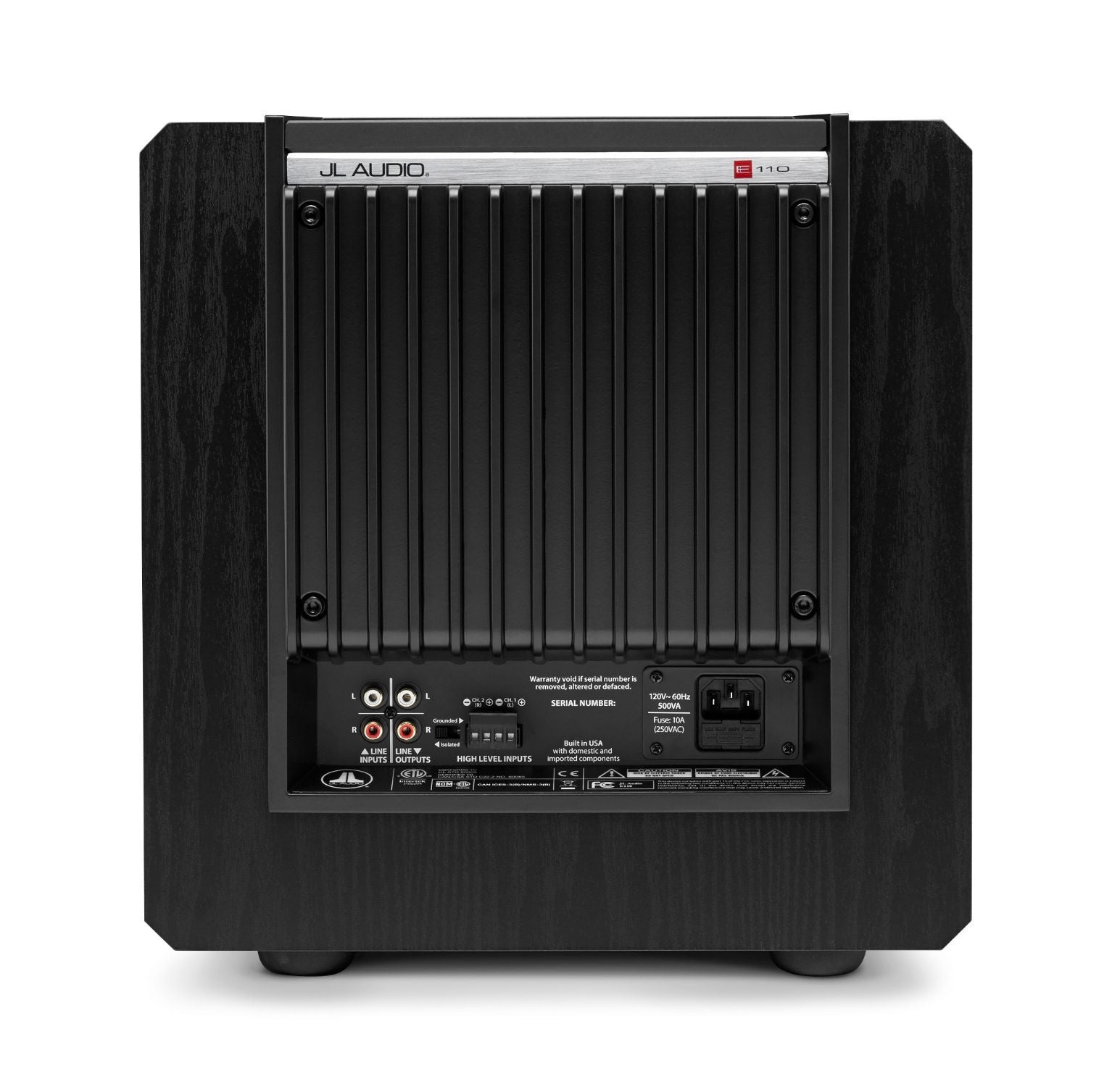 JL Audio E110 12-Inch Powered Subwoofer - High-Performance Car Audio Bass System for Deep Sound | Perfect for Trucks, SUVs, and Custom Car Stereo Setups