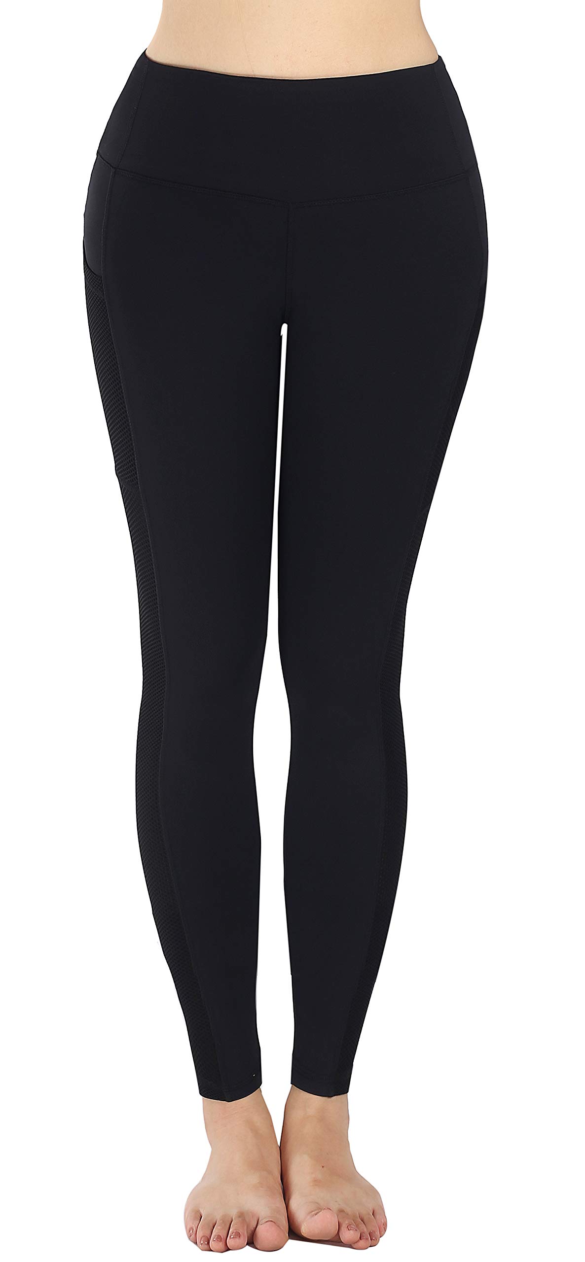 Women's High-Waisted Yoga Pants with Side Pockets - Breathable Workout Leggings for Running, Gym & Lounge Wear