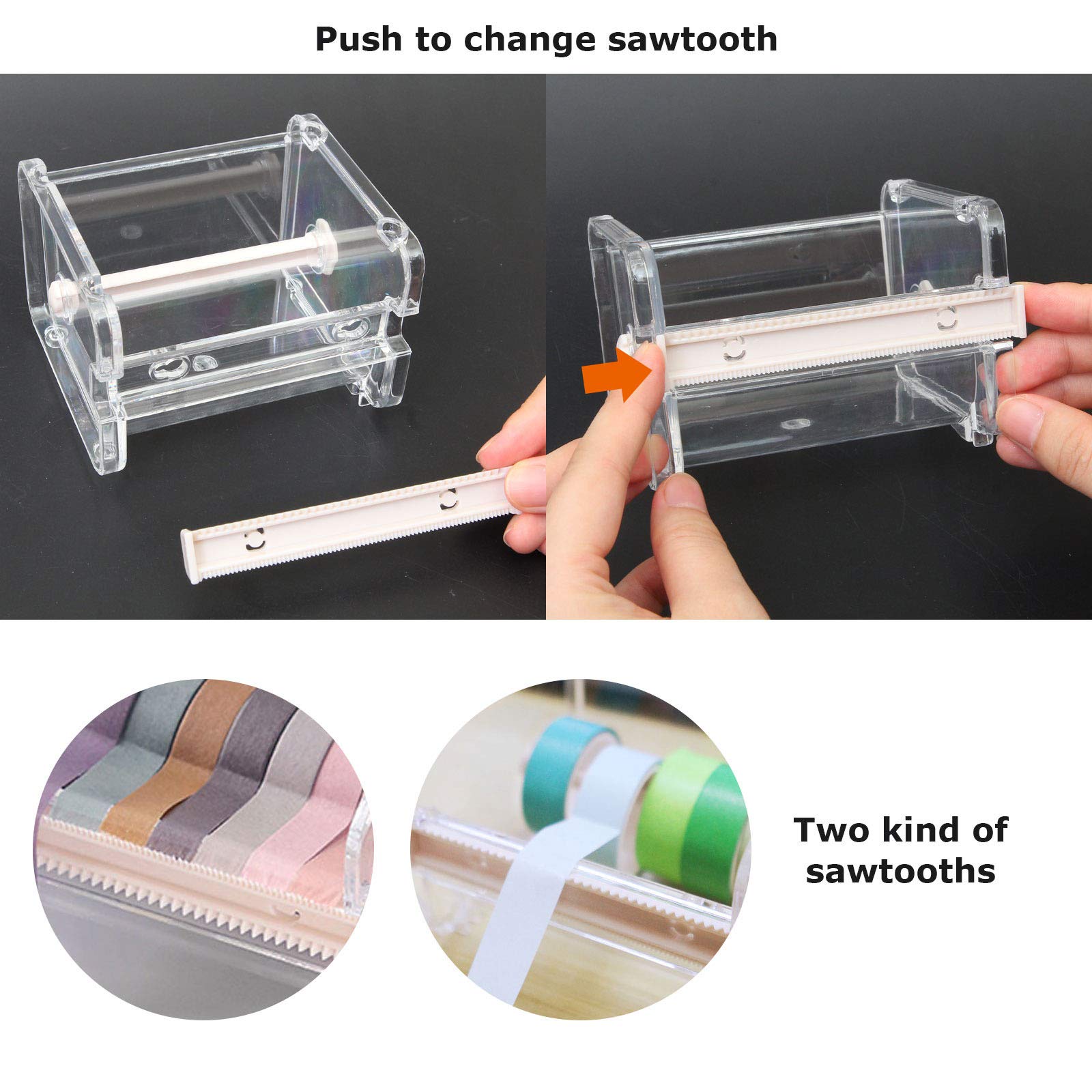 6-Piece Washi Tape Dispenser Set with Built-in Cutter - Desktop Tape Holder Organizer for Scrapbooking, Journaling, Office & Craft Supplies - Perfect for DIY Projects, Gift Wrapping & Home Organization