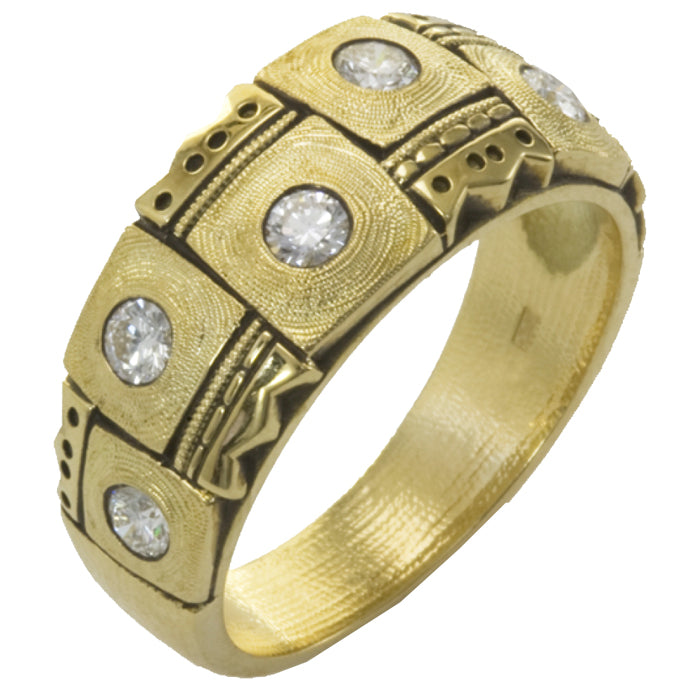 Alex Sepkus Crowned Heads Dome Large Ring - Size R 159DA - Elegant Statement Jewelry for Women, Perfect for Weddings, Parties & Special Occasions