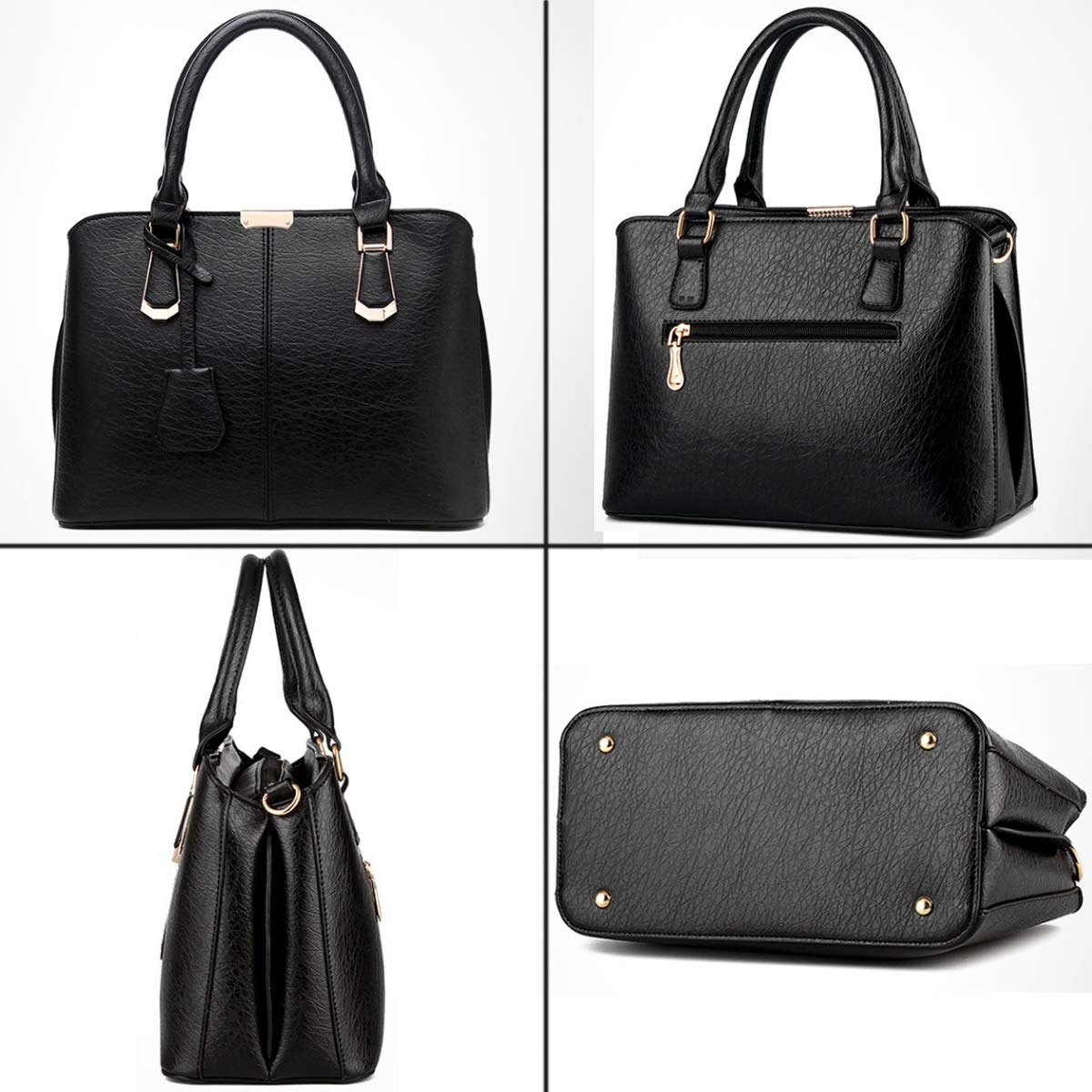 Stylish Women's PU Leather Top Handle Tote Bag - Crossbody & Shoulder Bag for Work, Travel & Everyday Use