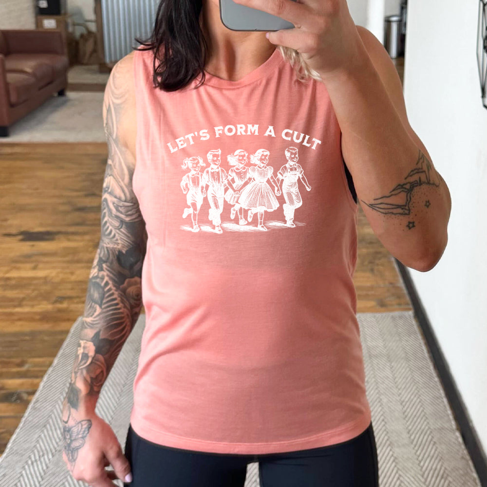 Cult-Inspired Muscle Tank Top for Women - Soft & Comfortable Gym & Workout Shirt | Perfect for Fitness, Yoga & Casual Wear