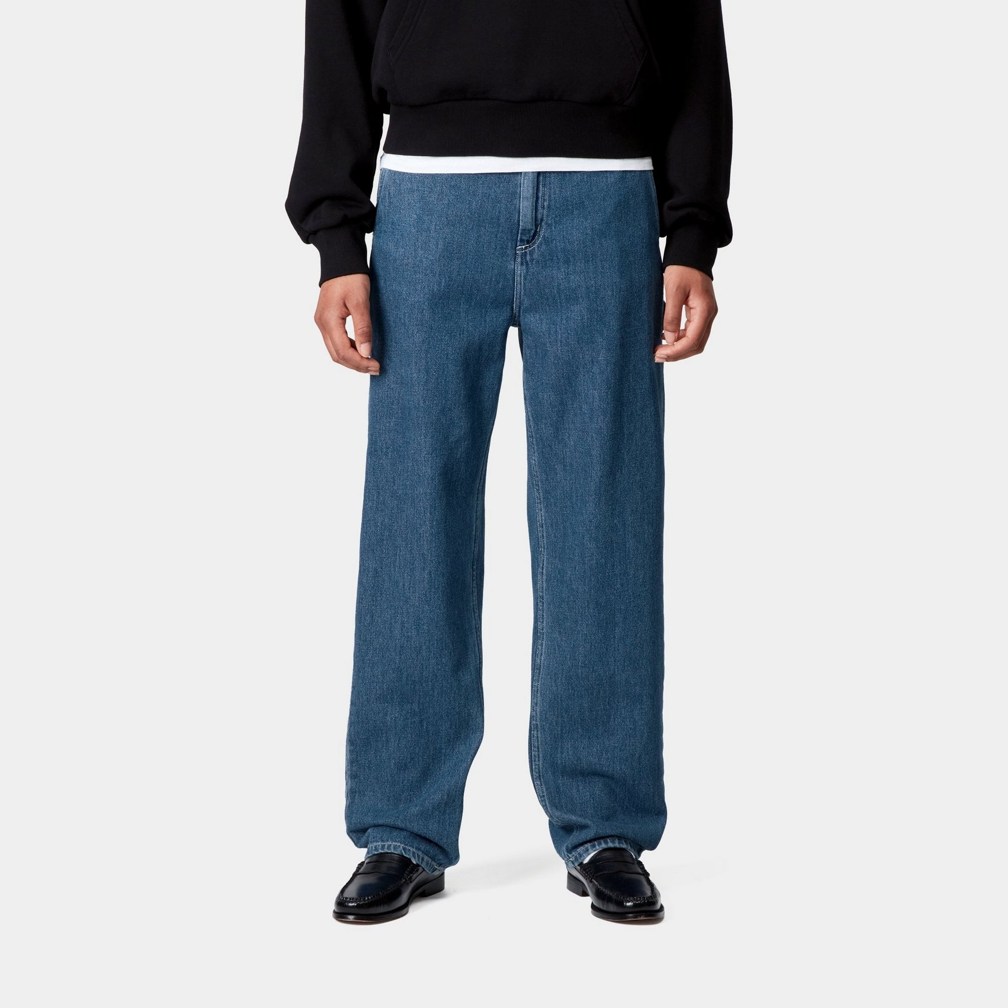 Pierce Pant Straight Denim Jeans | Stone Washed Blue for Men & Women | Perfect for Casual Wear, Office & Everyday Outfits