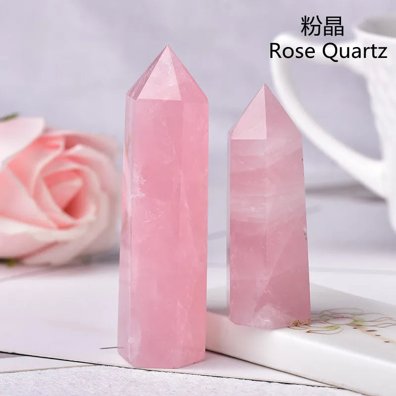Natural Green Moss Agate Crystal Point - 60-70mm Transparent Quartz Stone for Home Decor, Feng Shui, Jewelry Making & Healing Meditation (1PC)
