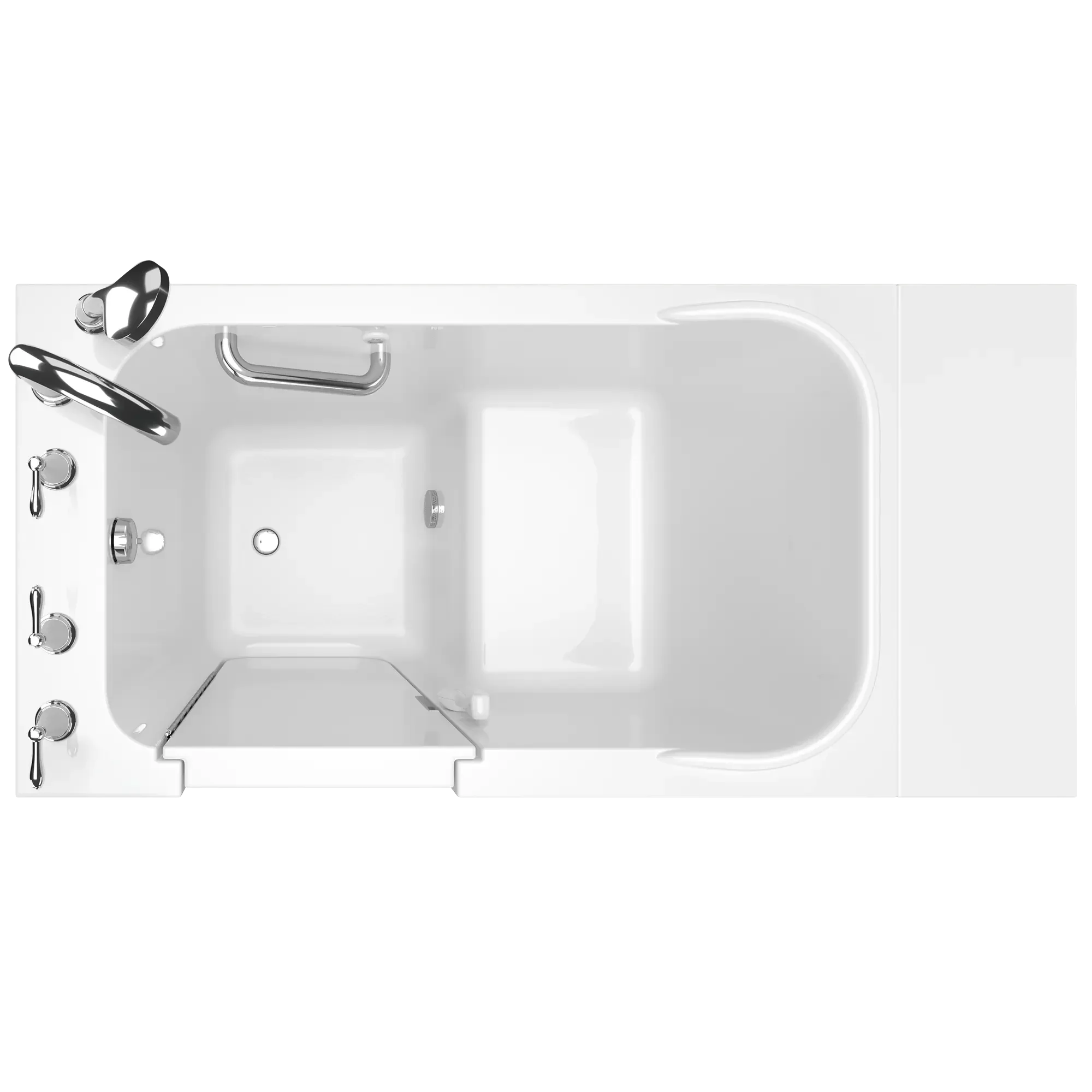 28x48 Inch Gelcoat Walk-In Soaking Bathtub with Left Hand Door & Drain - Premium Value Series for Luxurious Spa Experience at Home