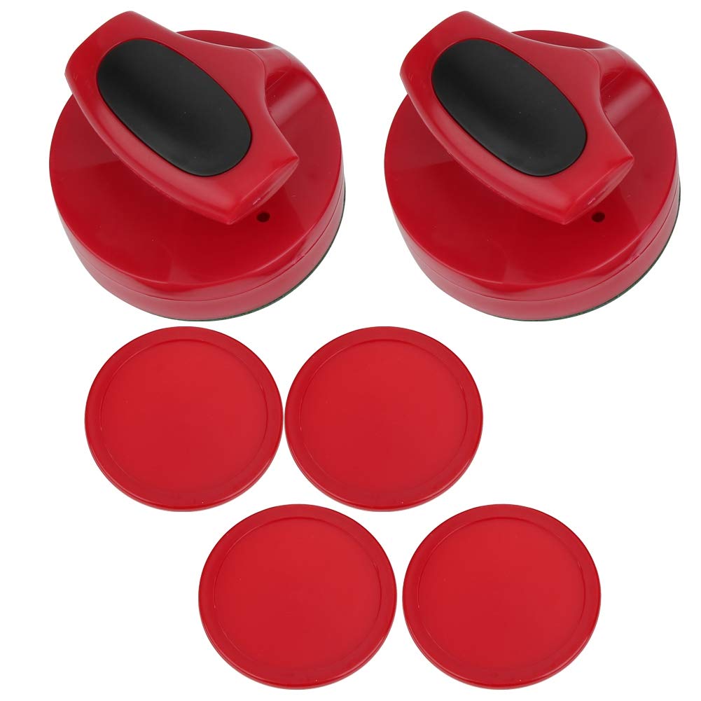 94mm Air Hockey Pushers Set - 2 Large Paddles with 4 Air Hockey Pucks for Table Top Game | Perfect for Family Game Nights & Arcade Style Entertainment