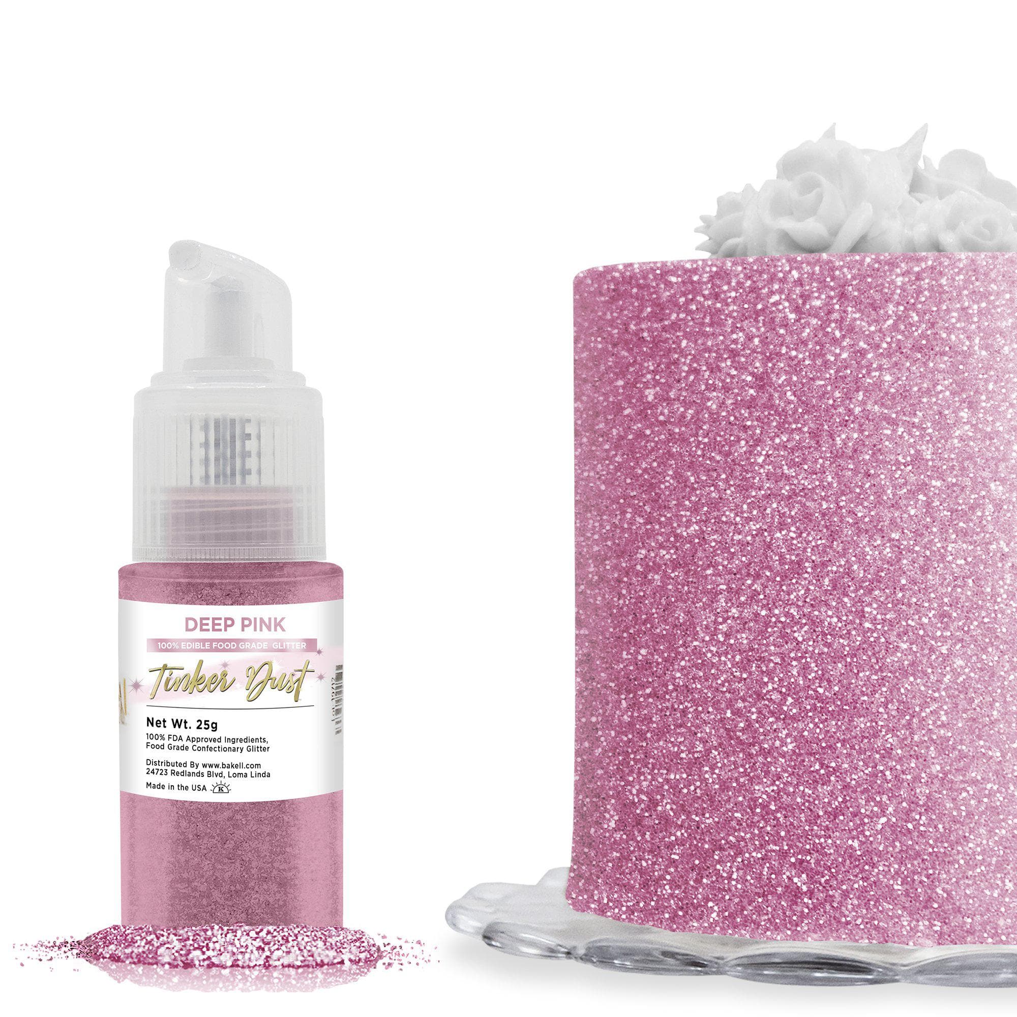 Deep Pink Tinker Dust® Glitter Spray Pump - Bulk Case for Private Label | Perfect for DIY Crafts, Nail Art & Party Decorations