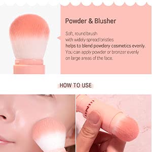 Mini Makeup Brushes Travel Set - Portable Capsule Brushes with LED Mirror | Multifunctional Eyebrow, Eyeshadow, Powder & Blush Brushes | Perfect for On-the-Go Makeup & Travel Essentials