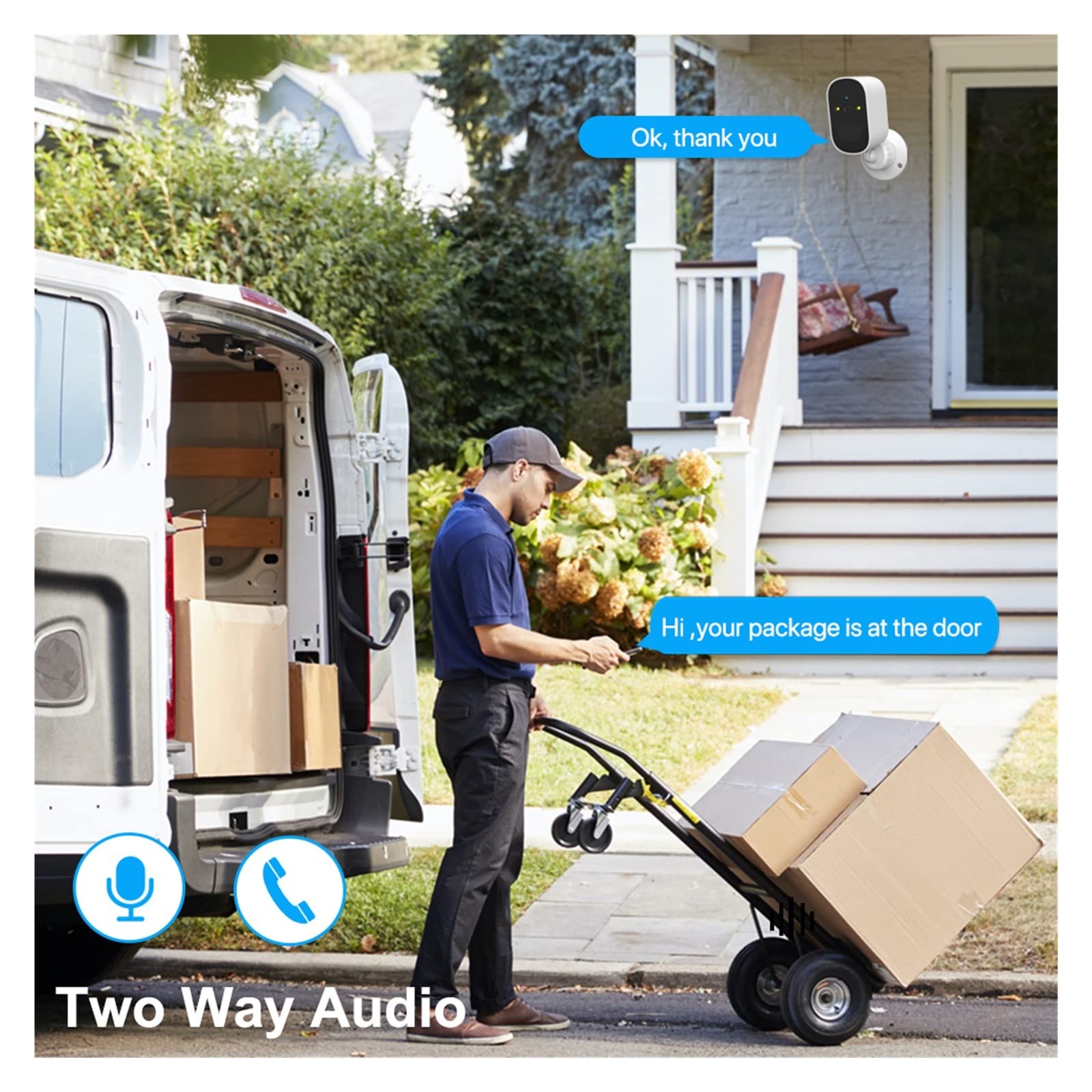 Solar Security Camera Outdoor Wireless - 1080P HD WiFi IP Camera with PIR Human Detection, Built-in Battery & Night Vision - Weatherproof for Home Surveillance, Yard, Garage Monitoring (Cam x Solar) - Ideal for Outdoor Security, Property Protection & Remote Monitoring