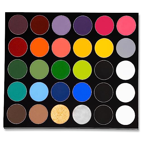 Mehron Makeup Paradise AQ 30 Color Professional Palette - Magnetic Refillable Face & Body Paint Kit for SFX, Halloween, Cosplay, Theater & Special Effects Makeup | Perfect for Costume Parties, Stage Performances & Professional Artists