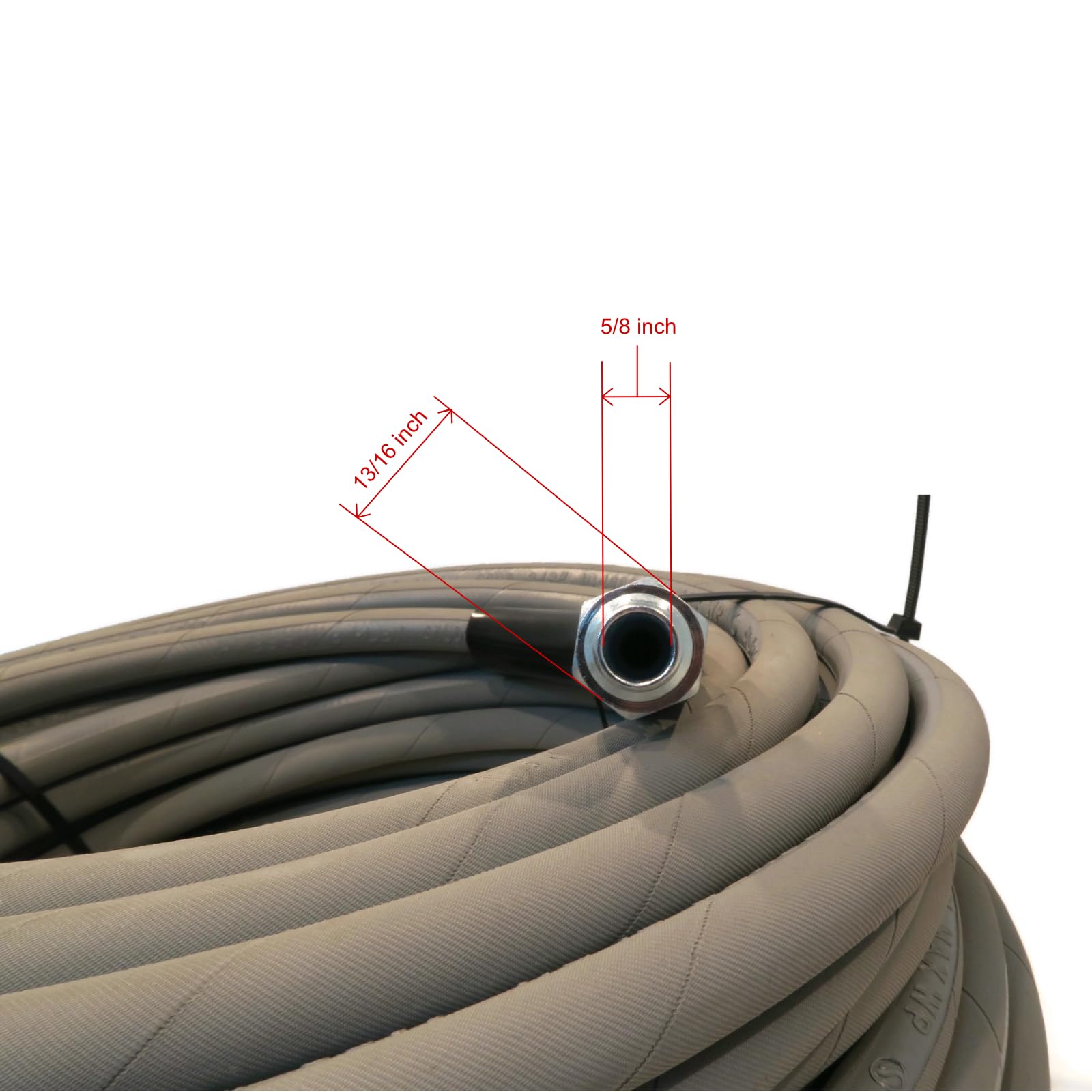 4000 PSI Non-Marking 100' Pressure Washer Hose with Couplers - Heavy Duty for Power Washer Pumps | Ideal for Car Washing, Driveway Cleaning & Home Exterior Maintenance