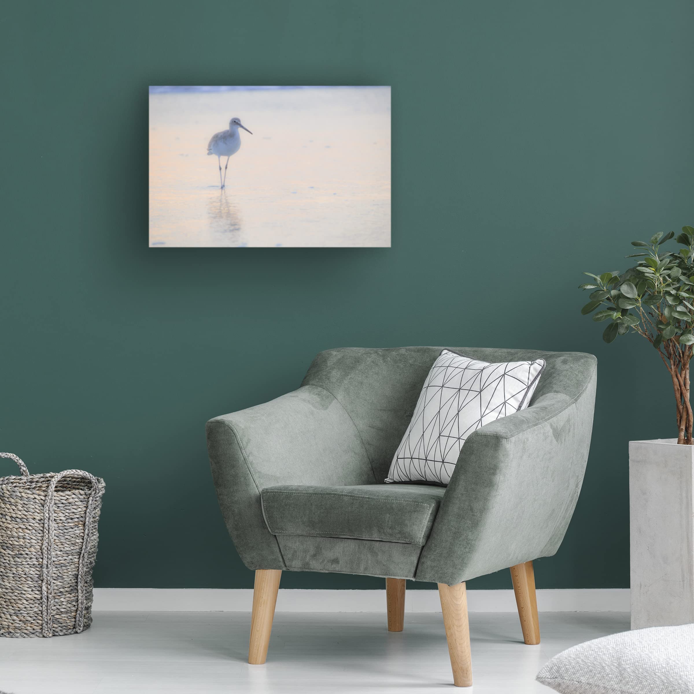 Blue Palomino 'Peaceful Piper' Canvas Wall Art Print - Handmade Landscape Painting for Living Room, Bedroom & Office Decor