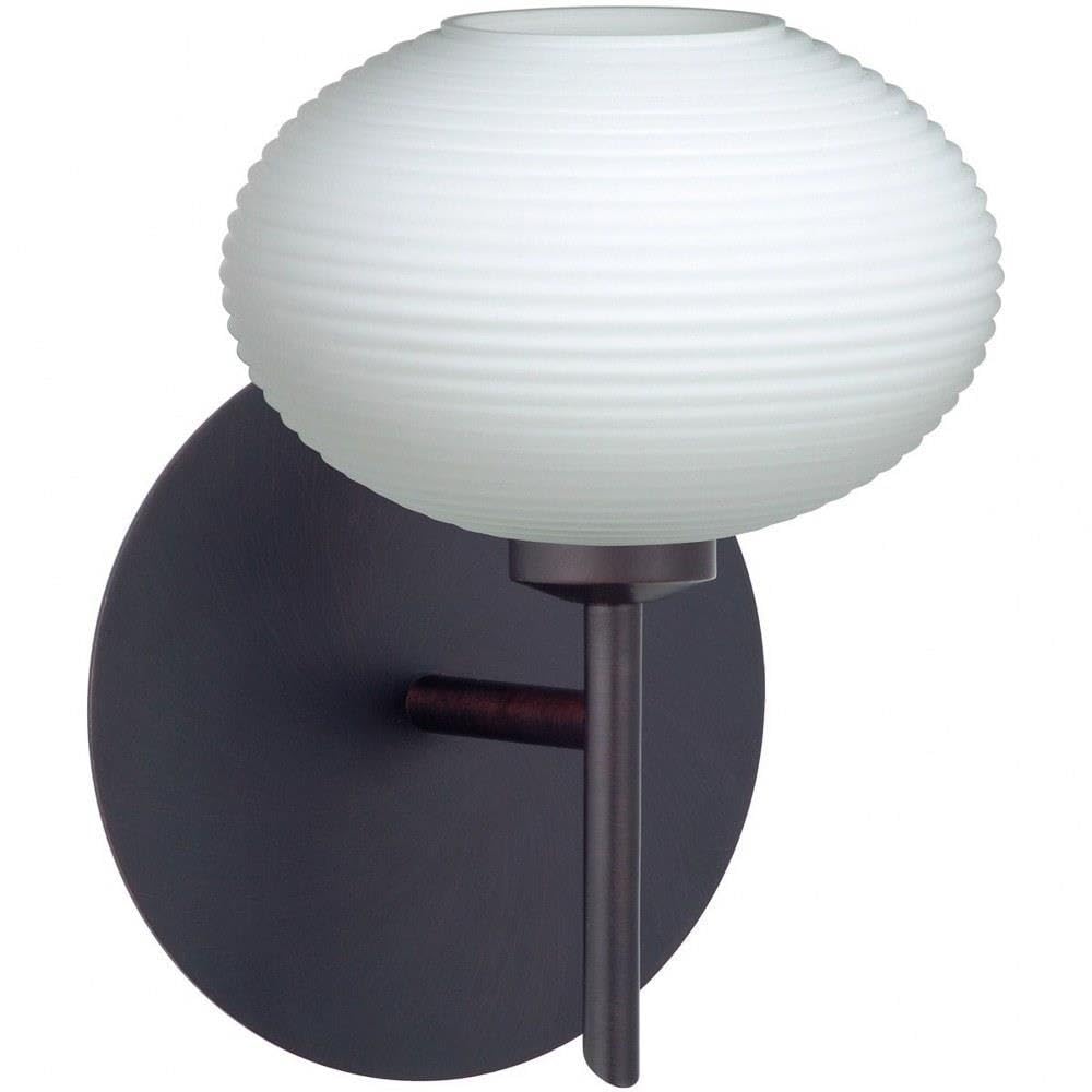 1SW-561207-LED-BR Lasso Collection Modern LED Wall Sconce Light Fixture - Single Bulb Bathroom Vanity Lighting for Bedroom, Hallway & Entryway
