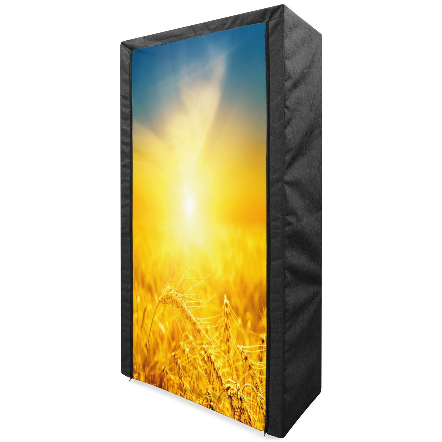 Ambesonne Portable Fabric Wardrobe with Shelves - 33.5