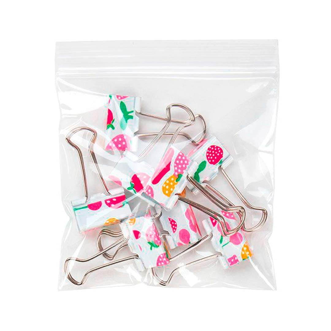 APQ 5x5 Inches Clear Reclosable Zipper Bags - 100 Pack of 2 Mil Waterproof Plastic Storage Bags with Secure Zipper Closure for Jewelry, Crafts, Beads & Industrial Use | Perfect for Organizing Small Items & DIY Projects