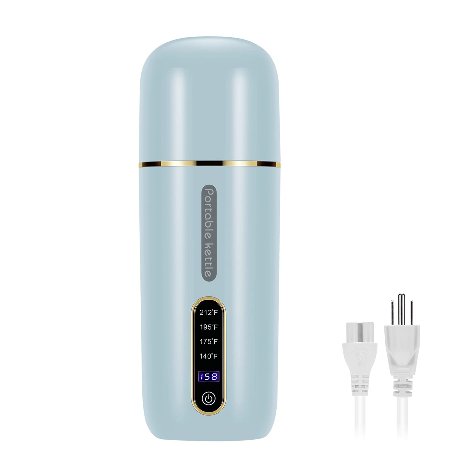 Portable Electric Kettle 380ml - Mini Travel Tea Kettle & Fast Boiling Water Heater for Coffee, Tea - Compact Electric Kettle for Office, Camping, Hotel, Dorm & Home Use - BPA Free & Energy Efficient