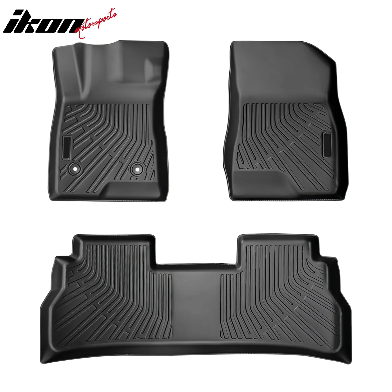 2024-2025 Chevrolet Trax & Buick Envista All-Weather Floor Mats - 3-Piece TPE Car Floor Liners Set - Non-Slip Black Interior Protector for SUV - Perfect for Road Trips, Winter Snow & Mud Protection