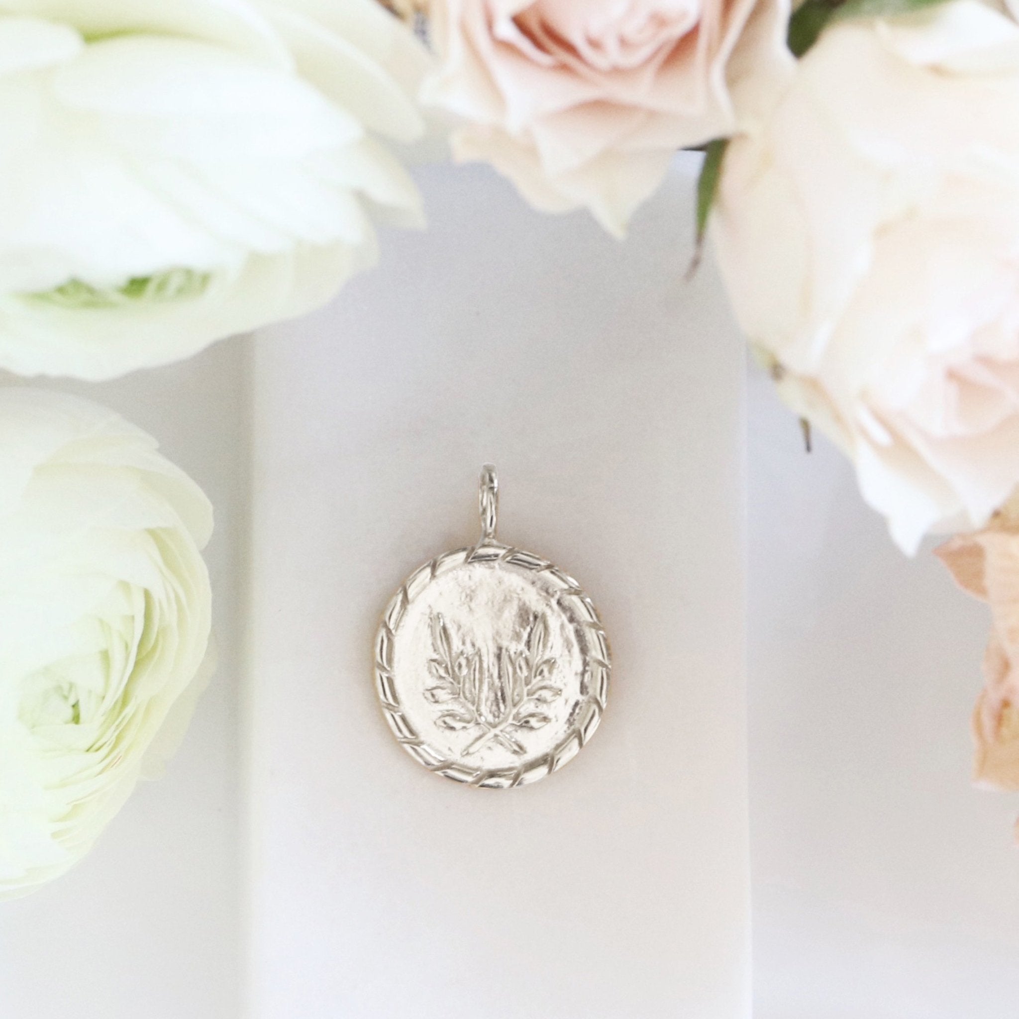 FRAICHE TOKEN PENDANT Necklace in Sterling Silver - Perfect for Everyday Wear, Gift Giving & Special Occasions