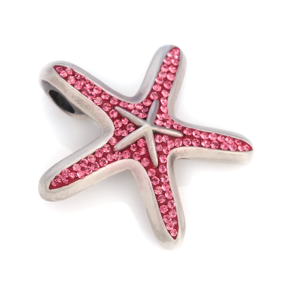 Ocean Celeste Crystal Starfish Pendant - Elegant Beach Jewelry for Women