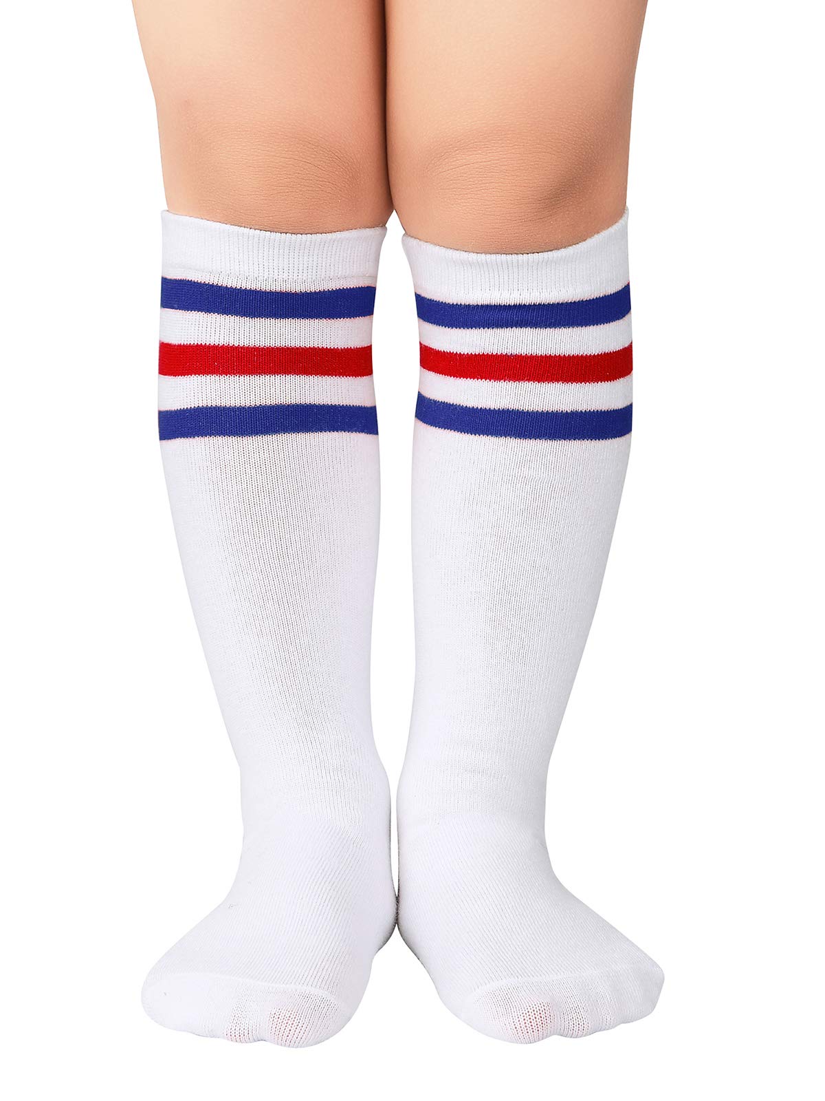 Century Star Kids Toddler Soccer Uniform Socks - Cotton Athletic Knee High Tube Socks for Boys & Girls - Perfect for Soccer Practice, Sports Games & Team Uniforms