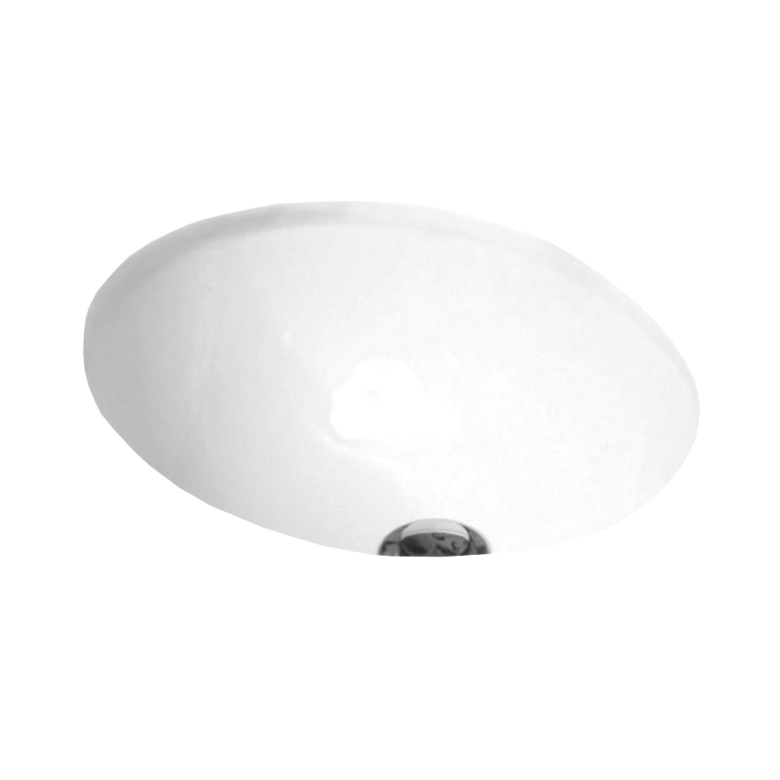ADP Oval Undermount Bathroom Sink in Gloss White - Perfect for Modern Vanities & Small Space Bathrooms