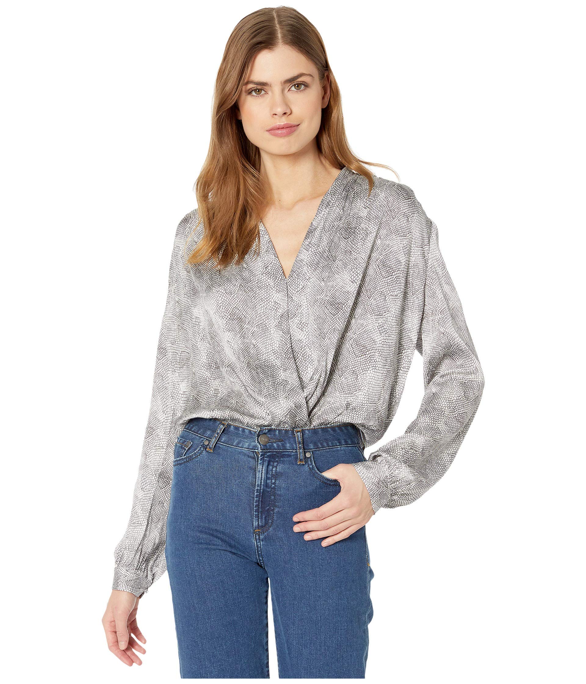 PAIGE Women's Sevilla Bodysuit - Stretchy V-Neck Bodysuit for Women | Perfect for Layering, Casual Wear & Night Out | Soft & Comfortable Everyday Outfit