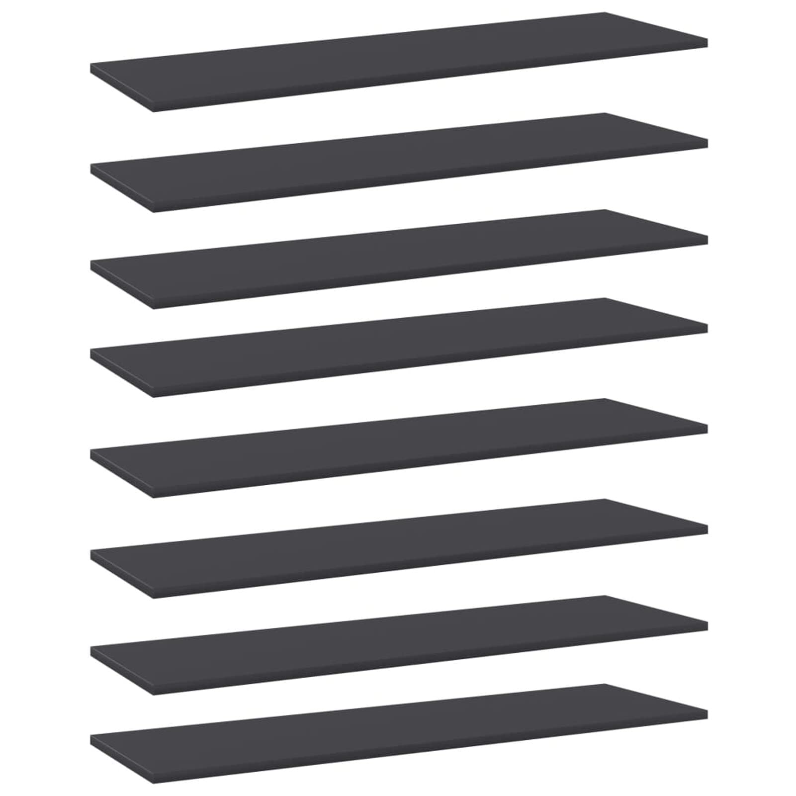 Festnight 8-Piece Gray Bookshelf Replacement Boards - 39.4