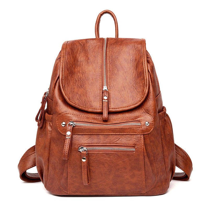 Vegan Leather Backpack for Women & Men - Eco-Friendly PU Leather Laptop Backpack - Stylish & Durable for Work, School, Travel & Daily Use