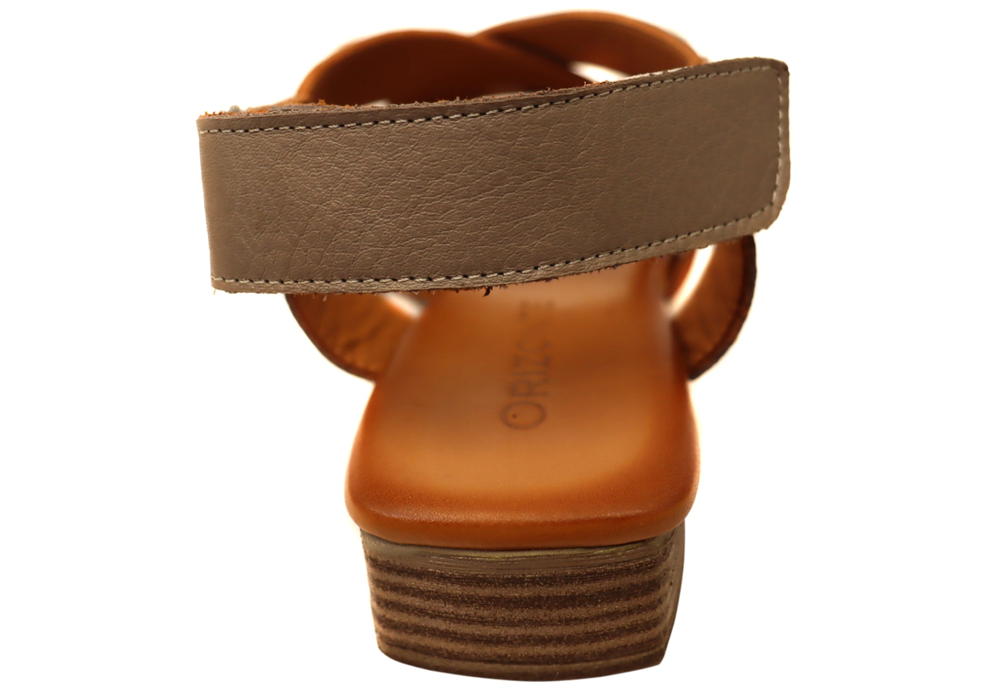Orizonte Rossie Women's Comfortable Low Heel Leather Sandals - European Style Summer Casual Shoes for Walking, Travel & Beach Outfits