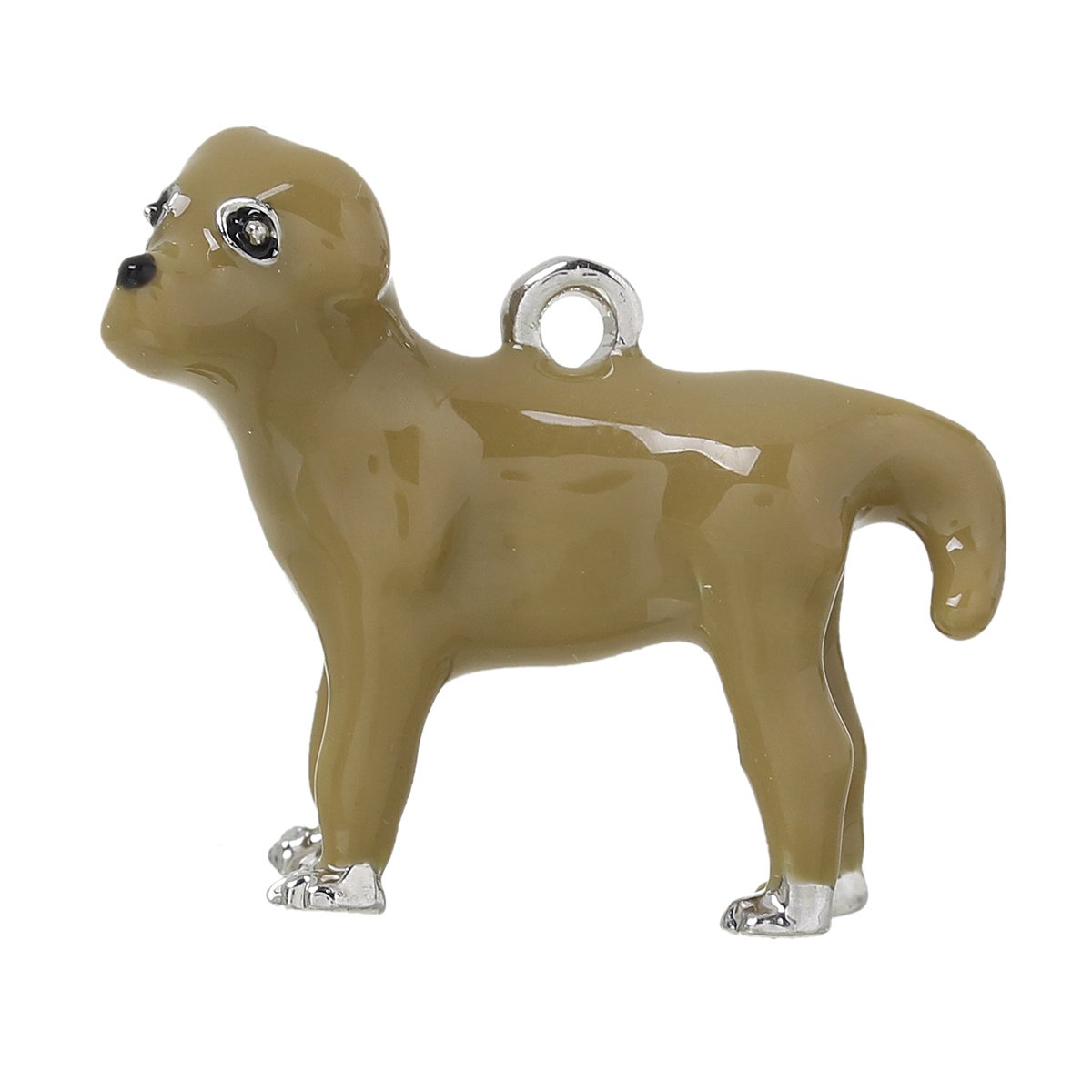 Sparkling Dog Charm Pendant for Jewelry Making - Handmade Beaded Bracelet & Necklace Accessories for Pet Lovers (Perfect for DIY Gifts, Party Favors, and Pet Memorial Keepsakes)