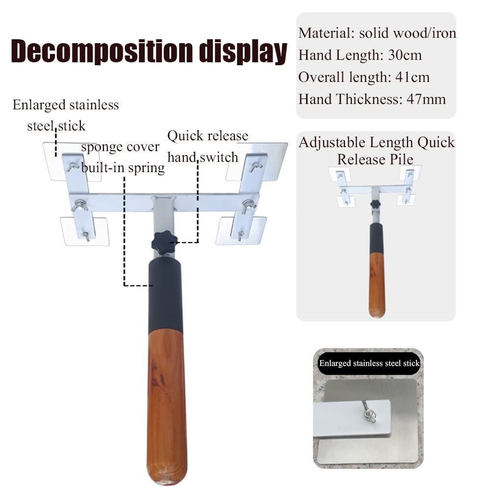 Wing Chun Dummy Wooden Training Man - Wall Mounted Martial Arts Practice Equipment for Home Gym, Portable Kung Fu Dummy for Self Defense & Fitness | Perfect for Home, Garage, or Dojo Training