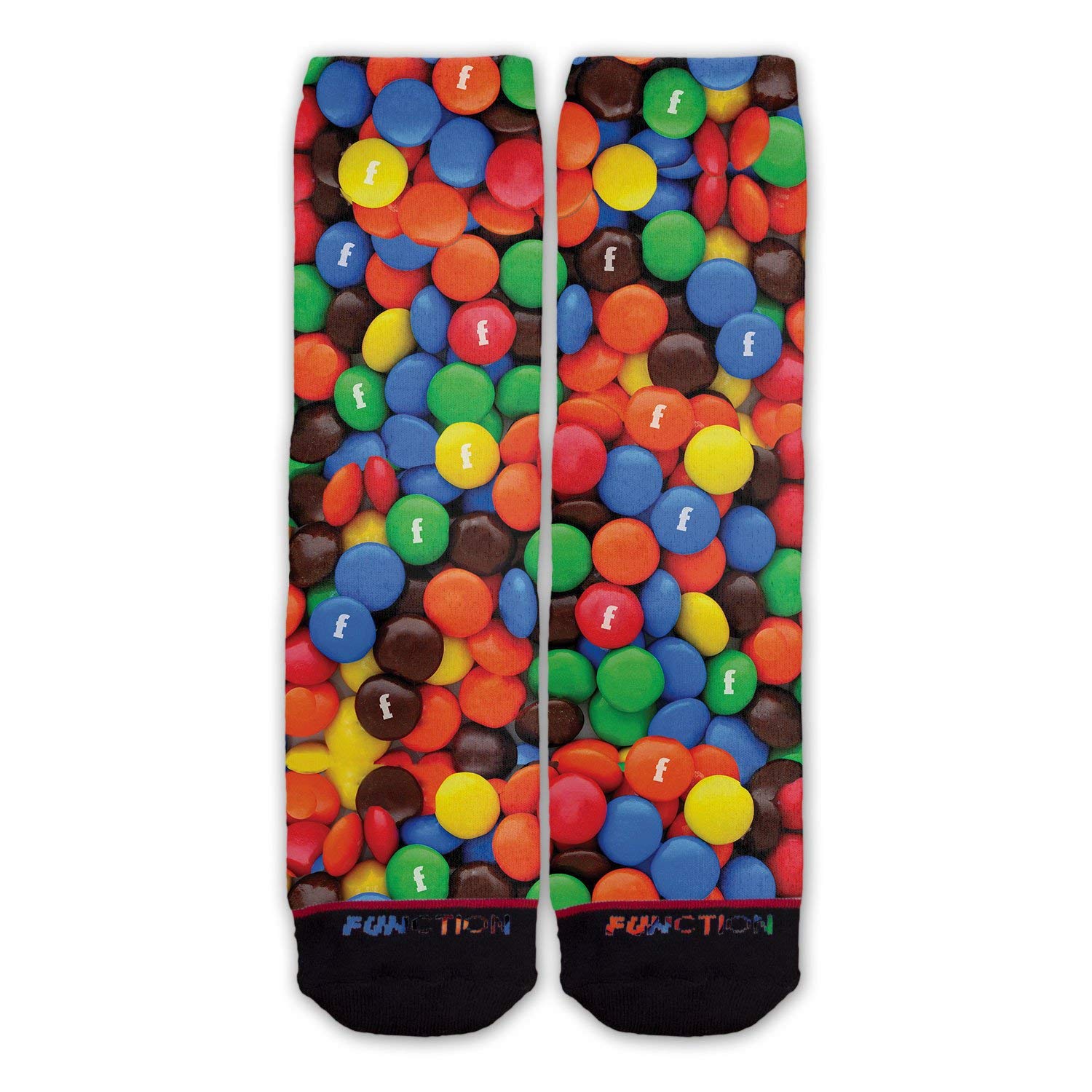 Sweet Treat Fashion Socks - Colorful Candy Coated Chocolate Print Crew Socks for Women & Men | Fun Novelty Gift for Holidays, Candy Lovers & Chocolate Enthusiasts | Perfect for Christmas Stockings, Birthday Presents & Themed Parties