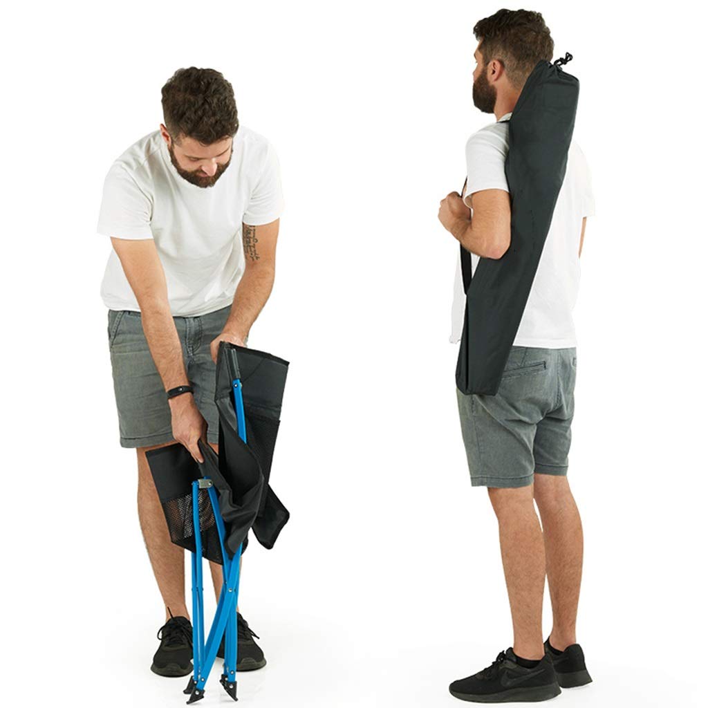 DWW Portable Folding Camping Chair with Carry Bag - Lightweight Beach Lounge Chair & Outdoor Stool - 240lbs Weight Capacity High Back Chair for Camping, Picnics, Fishing, Sports Events (Black) - Perfect for Backyard BBQs, Beach Vacations & Tailgating Parties