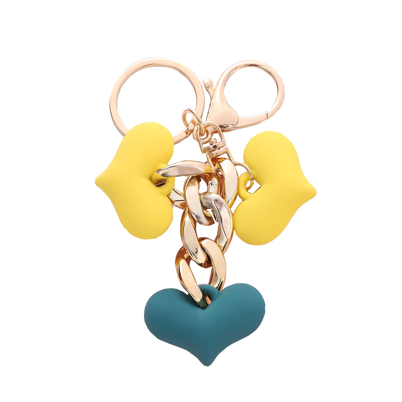 Colorful Sweet Heart Pendants Keychains for Women - Cute Bag & Car Accessories, Perfect for Everyday Use, Gifts, and Travel Essentials
