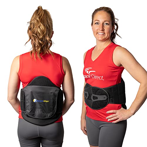 Brace Align VertebrAlign LSO Lumbar Support Back Brace for Herniated, Degenerative & Bulging Discs - Provides Fast Pain Relief & Recovery Support for Chronic to Acute Back Pain, Sciatica & Spinal Stenosis - Ideal for Office Work, Driving & Post-Surgery Recovery