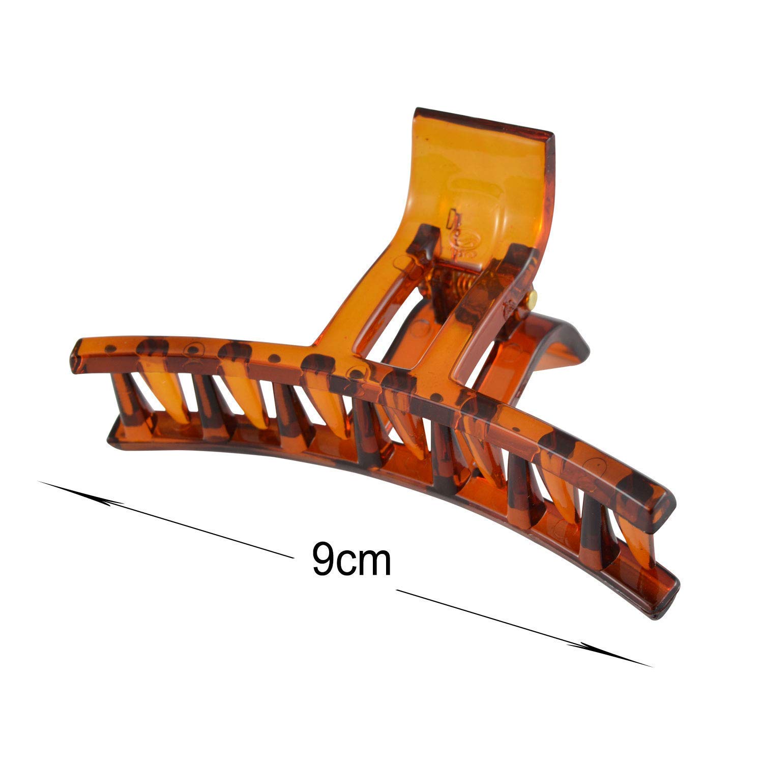 Trendy Medium Size Plastic Hair Clutch Clips for Women - Pack of 3 Brown Hair Claws (TLBS) | Perfect for Updos, Ponytails & Everyday Hairstyles