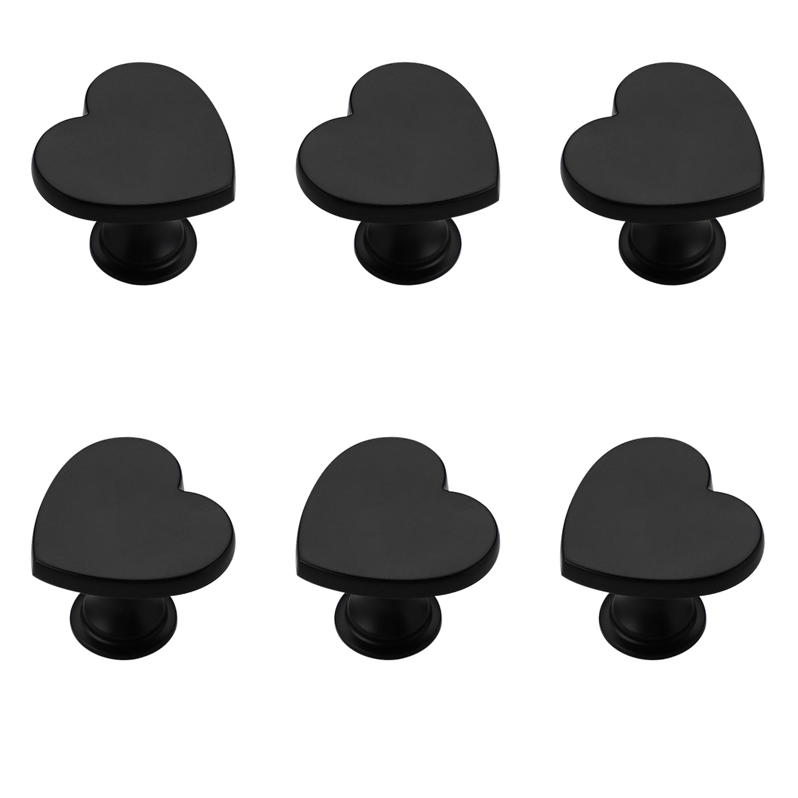 6 Pack Black Dresser Knobs - Cabinet Drawer Pull Handles for Bathroom, Kitchen & Furniture Hardware - Vintage Style Door Handles for Home Decor & DIY Projects
