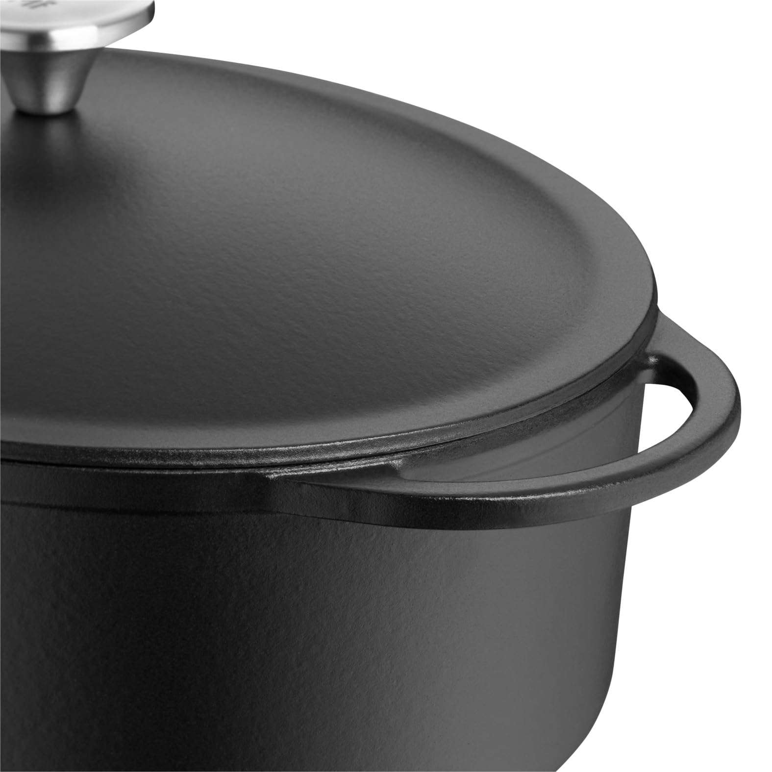 WMF Covered Roasting Pan - Premium Cast Iron Cookware, Black, 56 x 27.5 x 56 cm - Perfect for Oven Roasting, Baking, and Serving Dishes for Family Gatherings