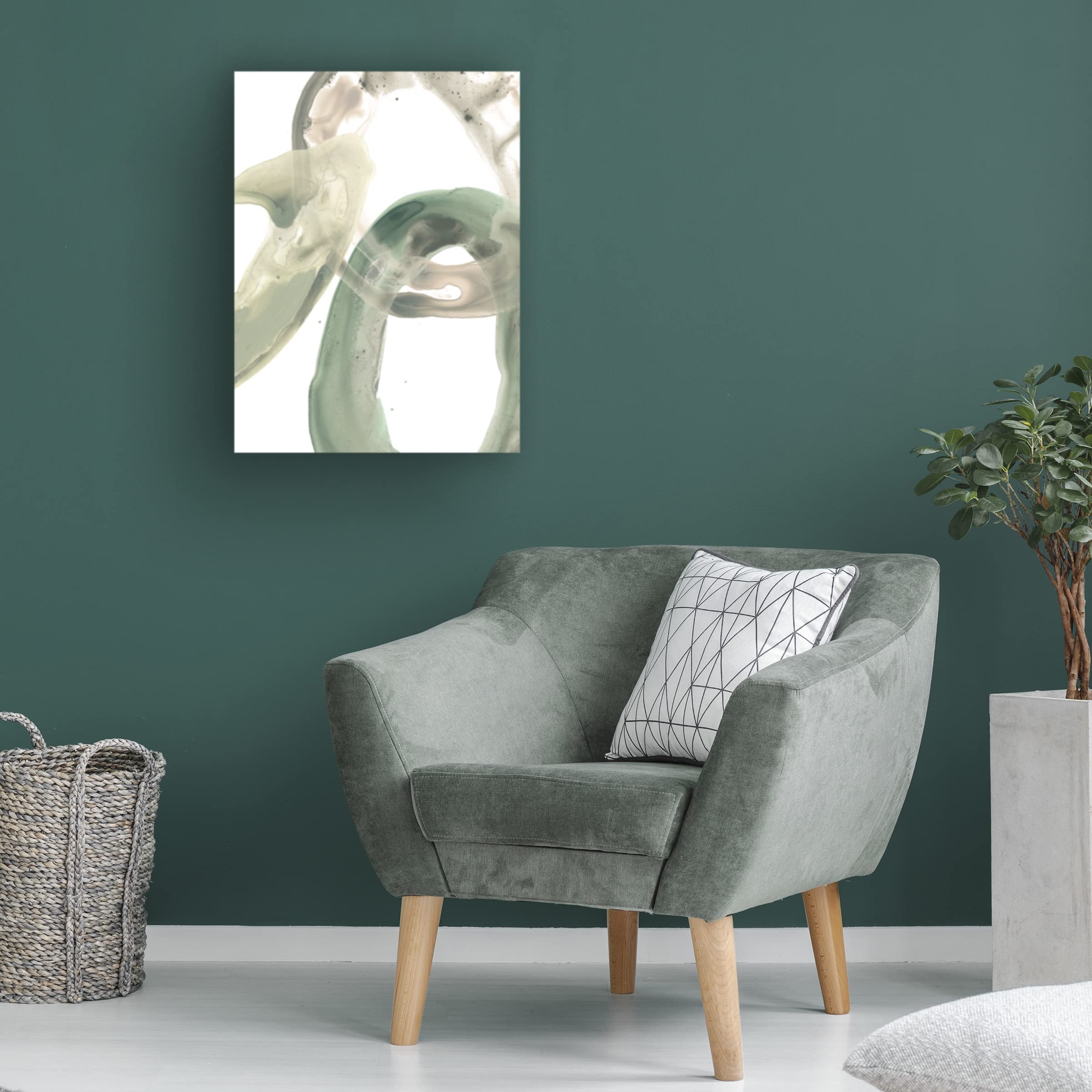 Trademark Fine Art 'Concentric Lichen V' Canvas Art Print by June Erica Vess - Modern Abstract Nature Wall Decor for Living Room, Bedroom & Office