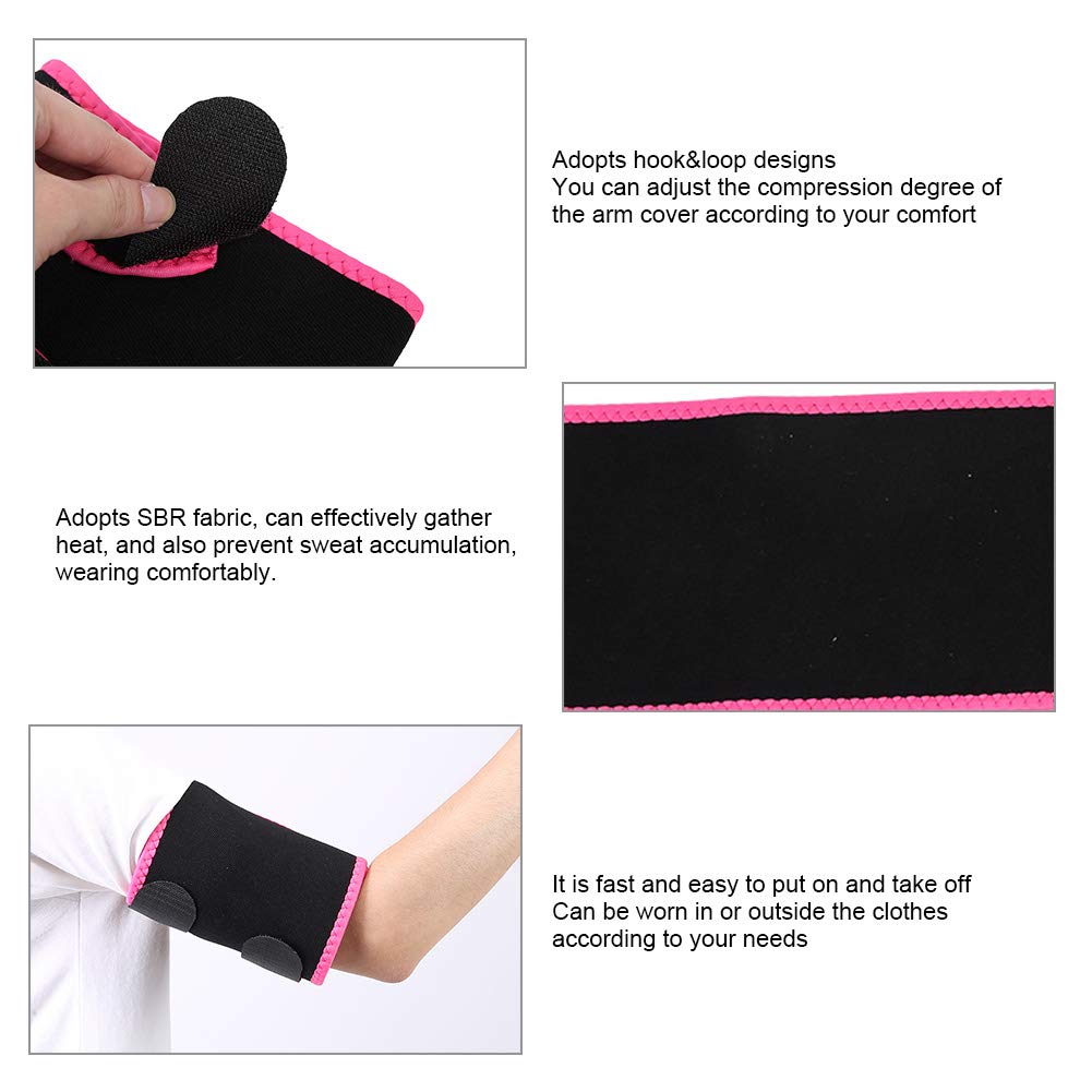 ZJchao Arm Trimmers Pair - Slimming Wraps for Men & Women, Neoprene Upper Arm Shaper for Gym Workouts, Exercise & Fast Fat Burning (Red) - Perfect for Weight Loss, Toning & Fitness Training